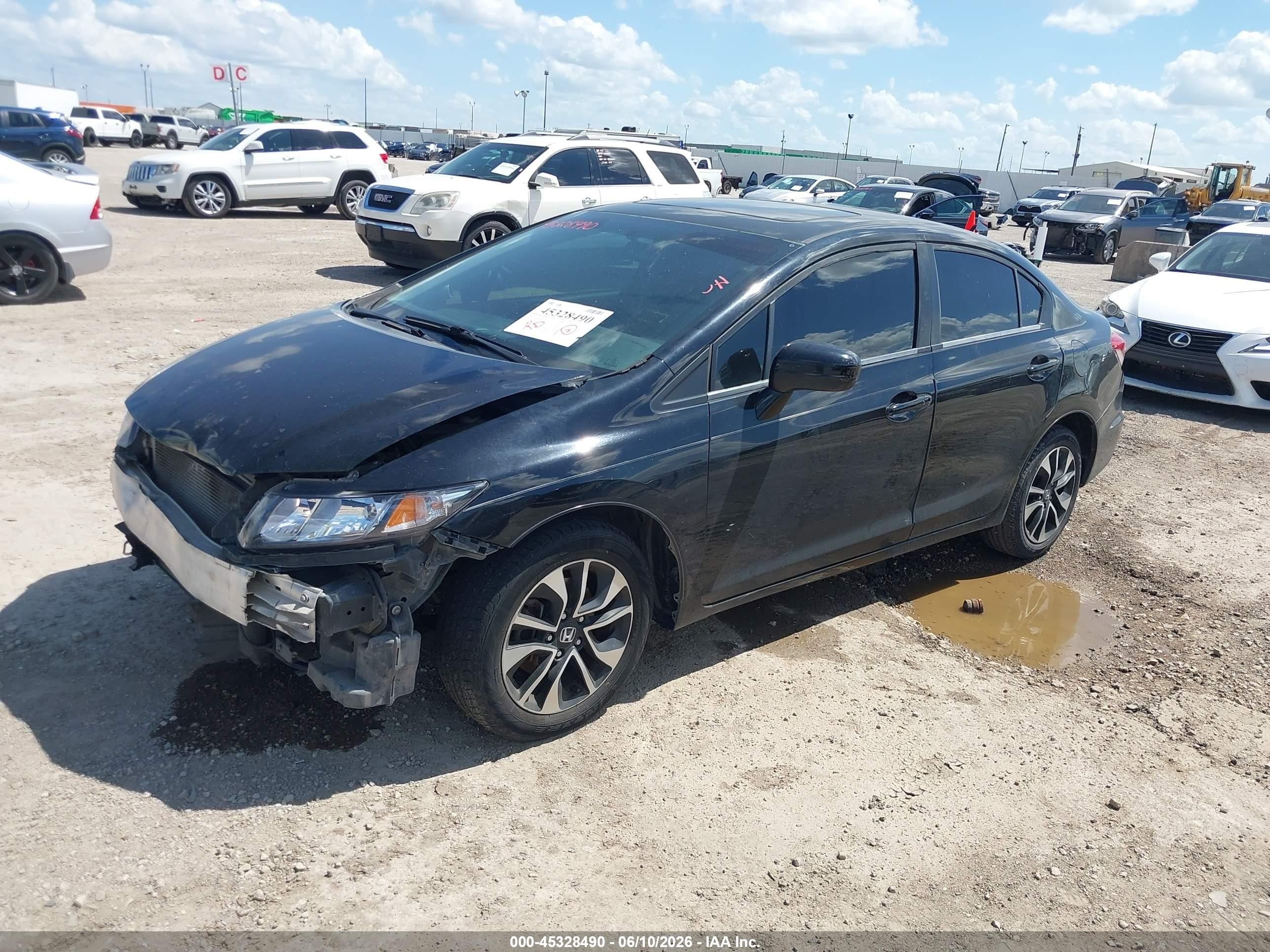 2014 Honda Civic Ex Черный vin: 19XFB2F88EE257449