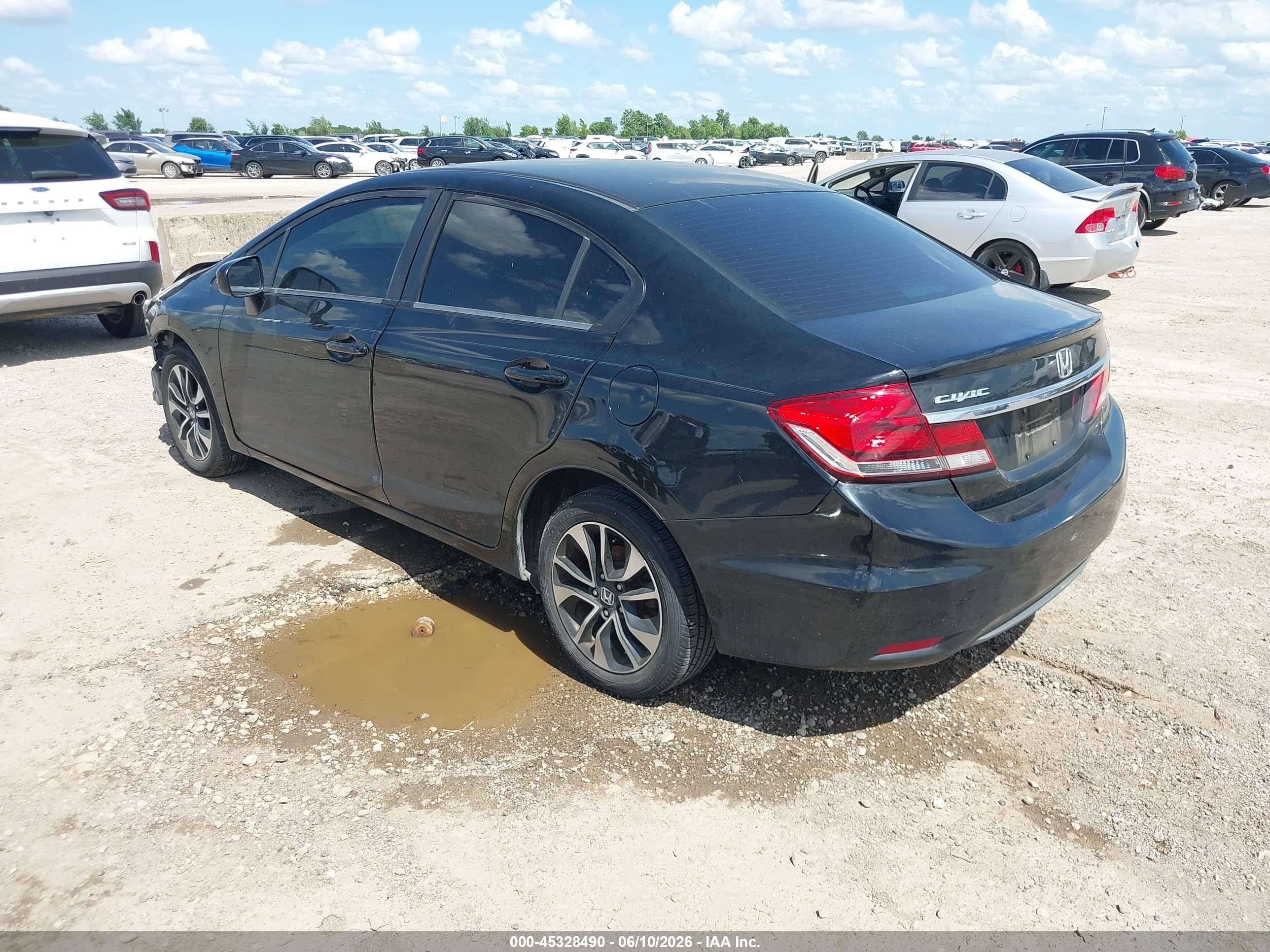 2014 Honda Civic Ex Черный vin: 19XFB2F88EE257449
