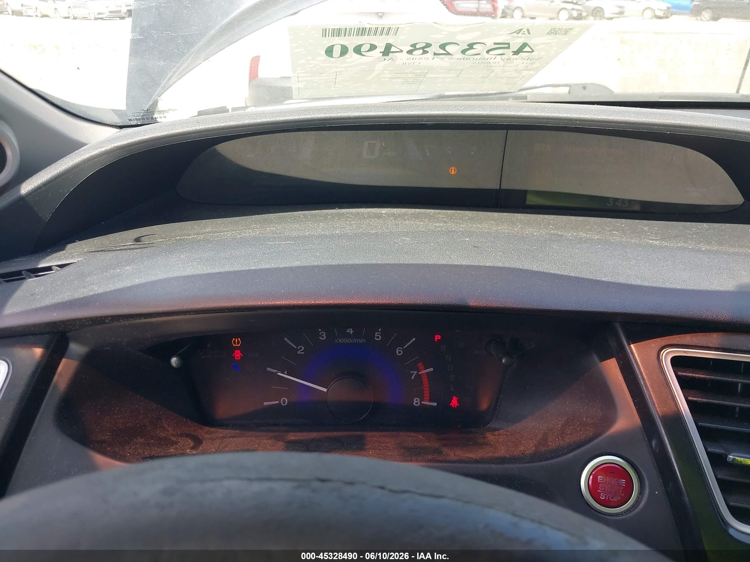 2014 Honda Civic Ex Черный vin: 19XFB2F88EE257449