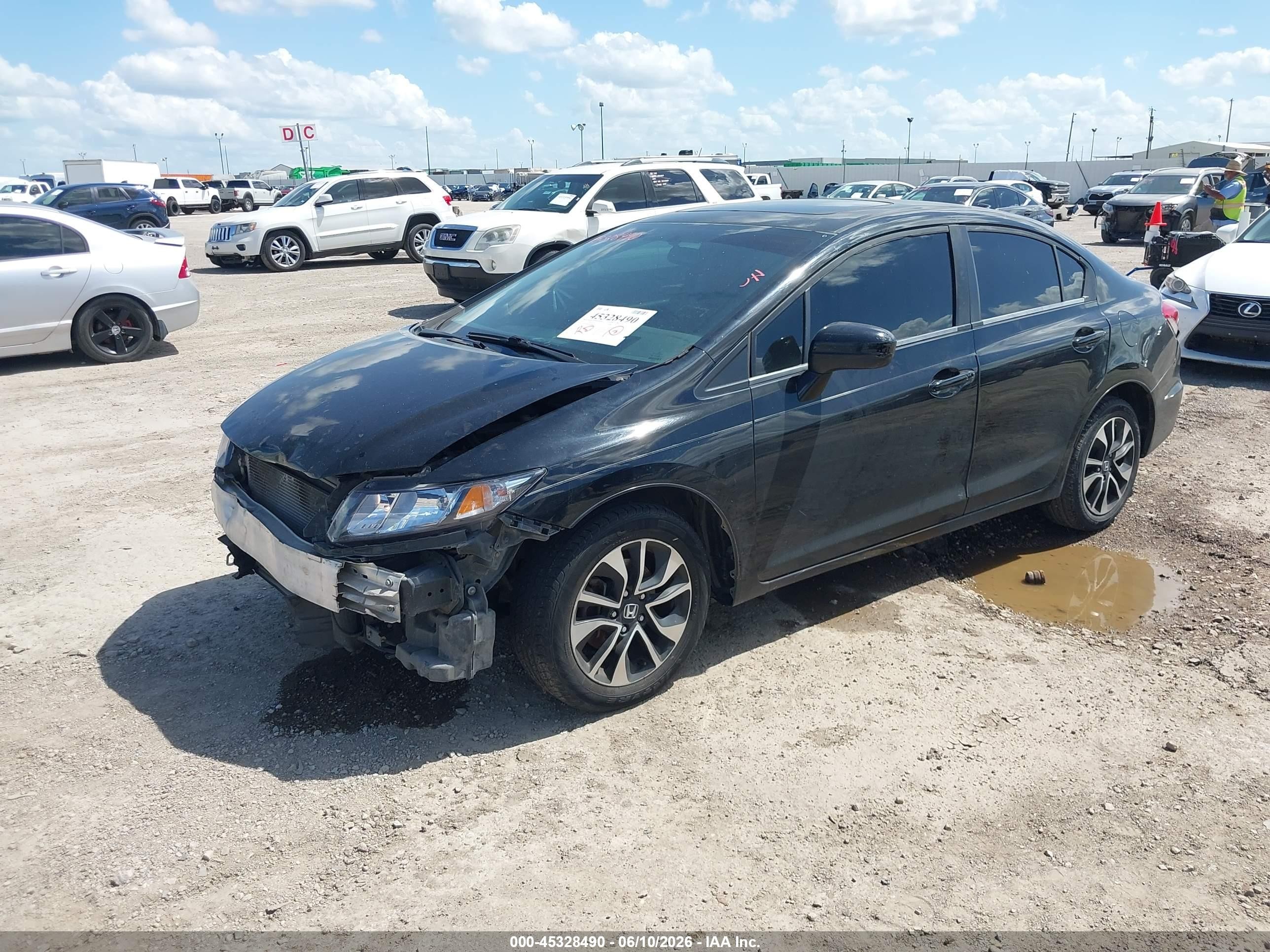 2014 Honda Civic Ex Черный vin: 19XFB2F88EE257449