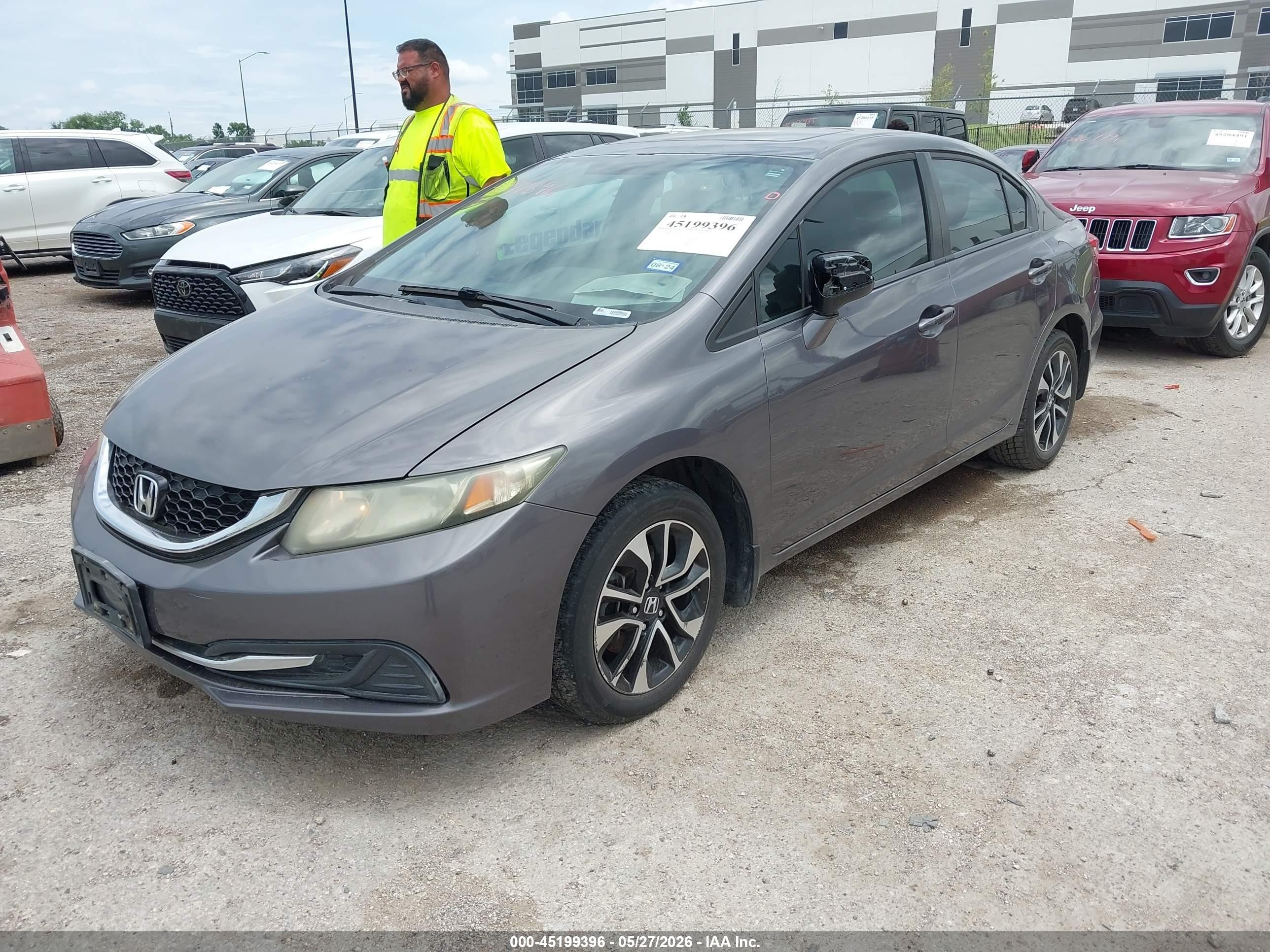 2015 Honda Civic Ex Gray vin: 19XFB2F88FE037584