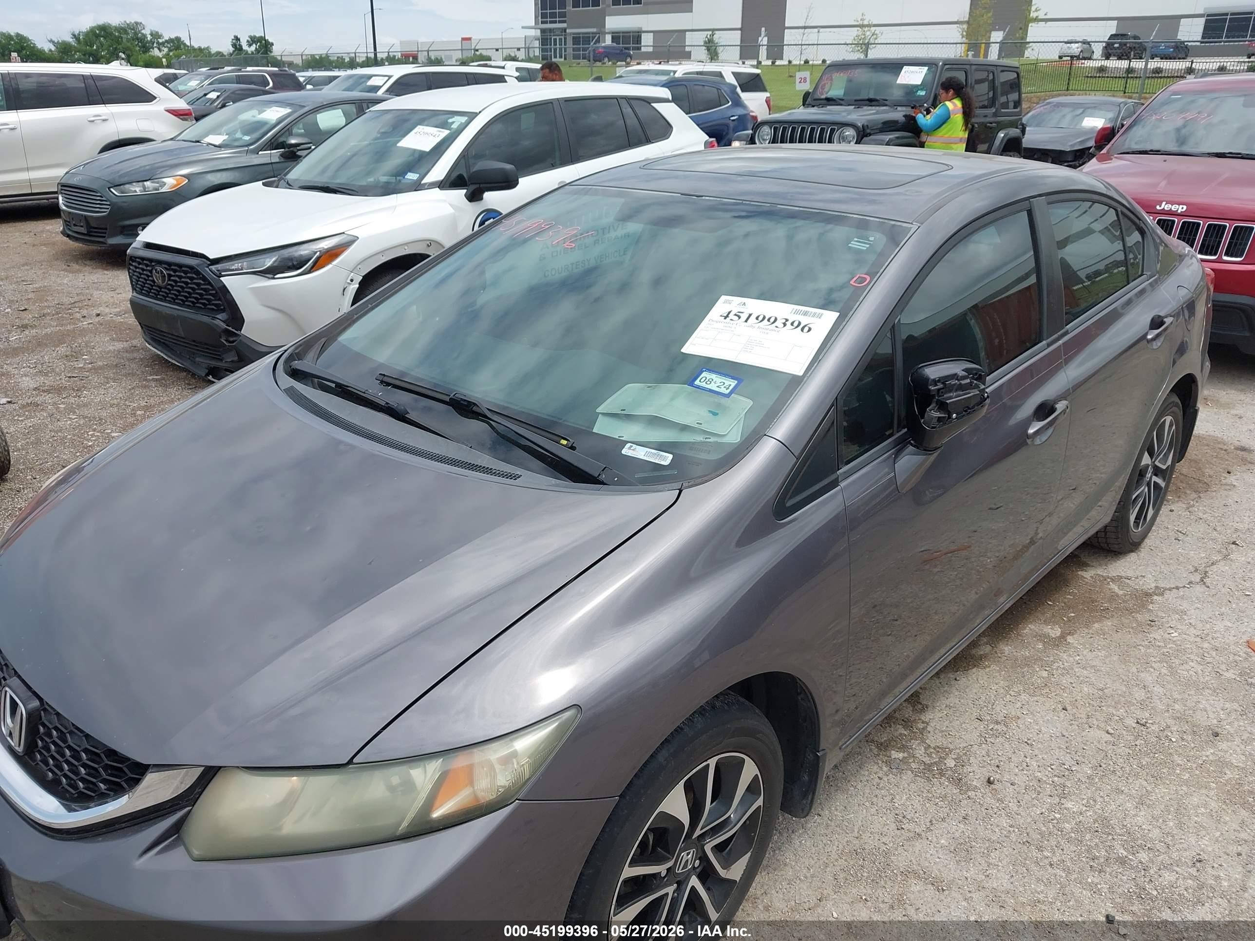 2015 Honda Civic Ex Gray vin: 19XFB2F88FE037584