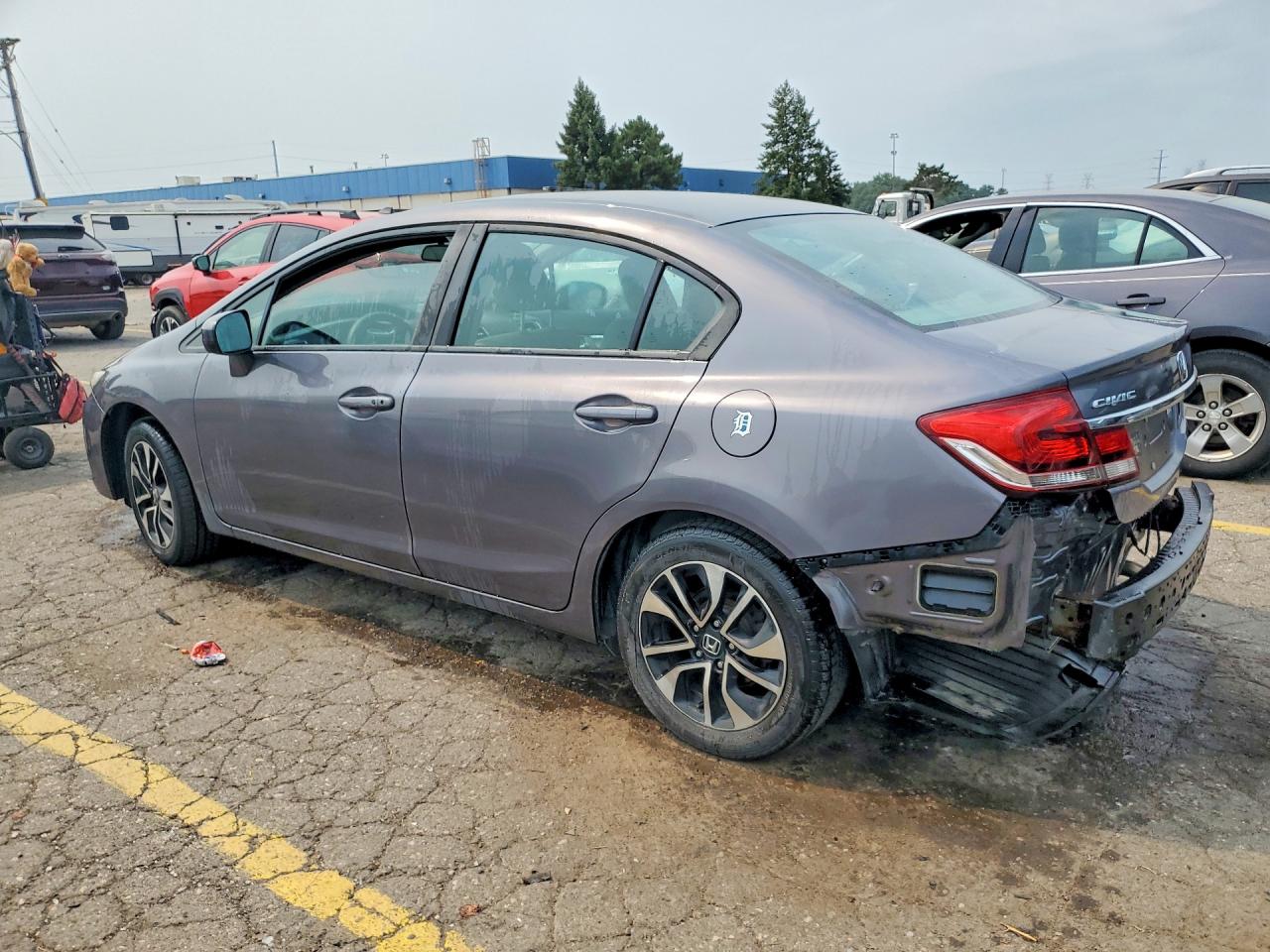 2015 Honda Civic Ex Серый vin: 19XFB2F88FE045099