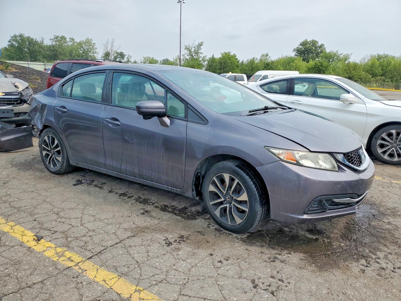 2015 Honda Civic Ex Серый vin: 19XFB2F88FE045099