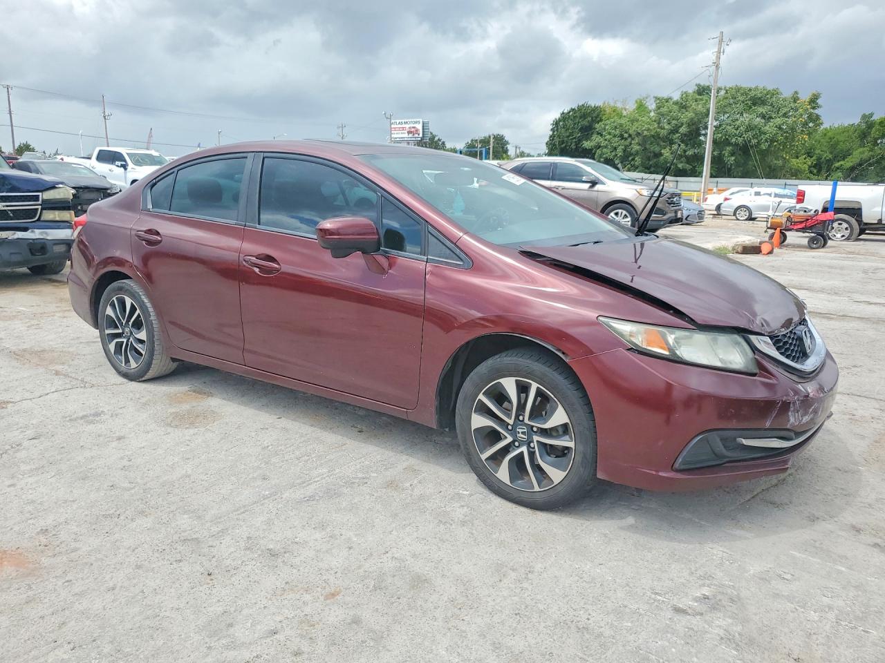 2015 Honda Civic Темно-бордовый vin: 19XFB2F88FE069581