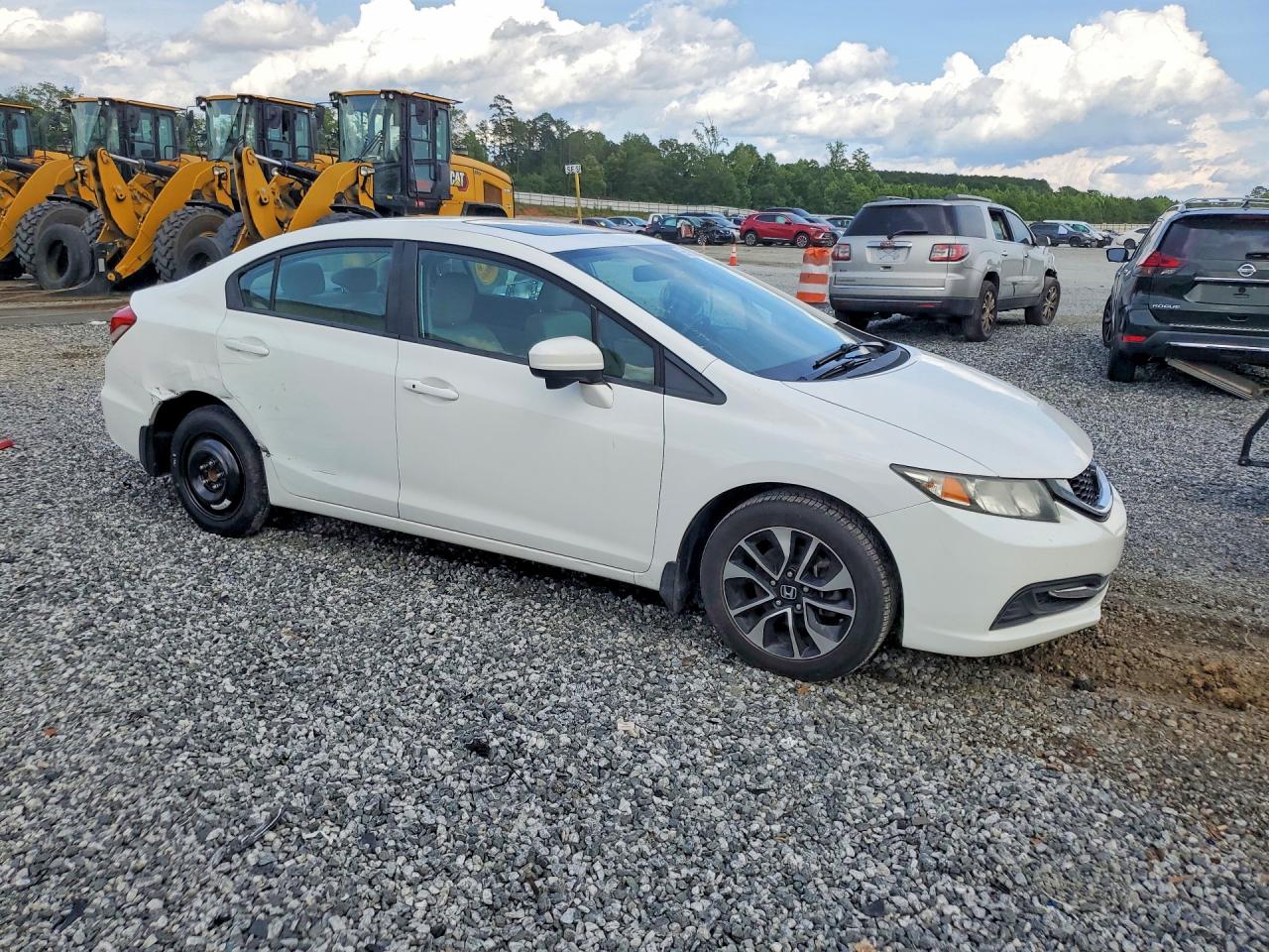 2015 Honda Civic Ex White vin: 19XFB2F88FE073937