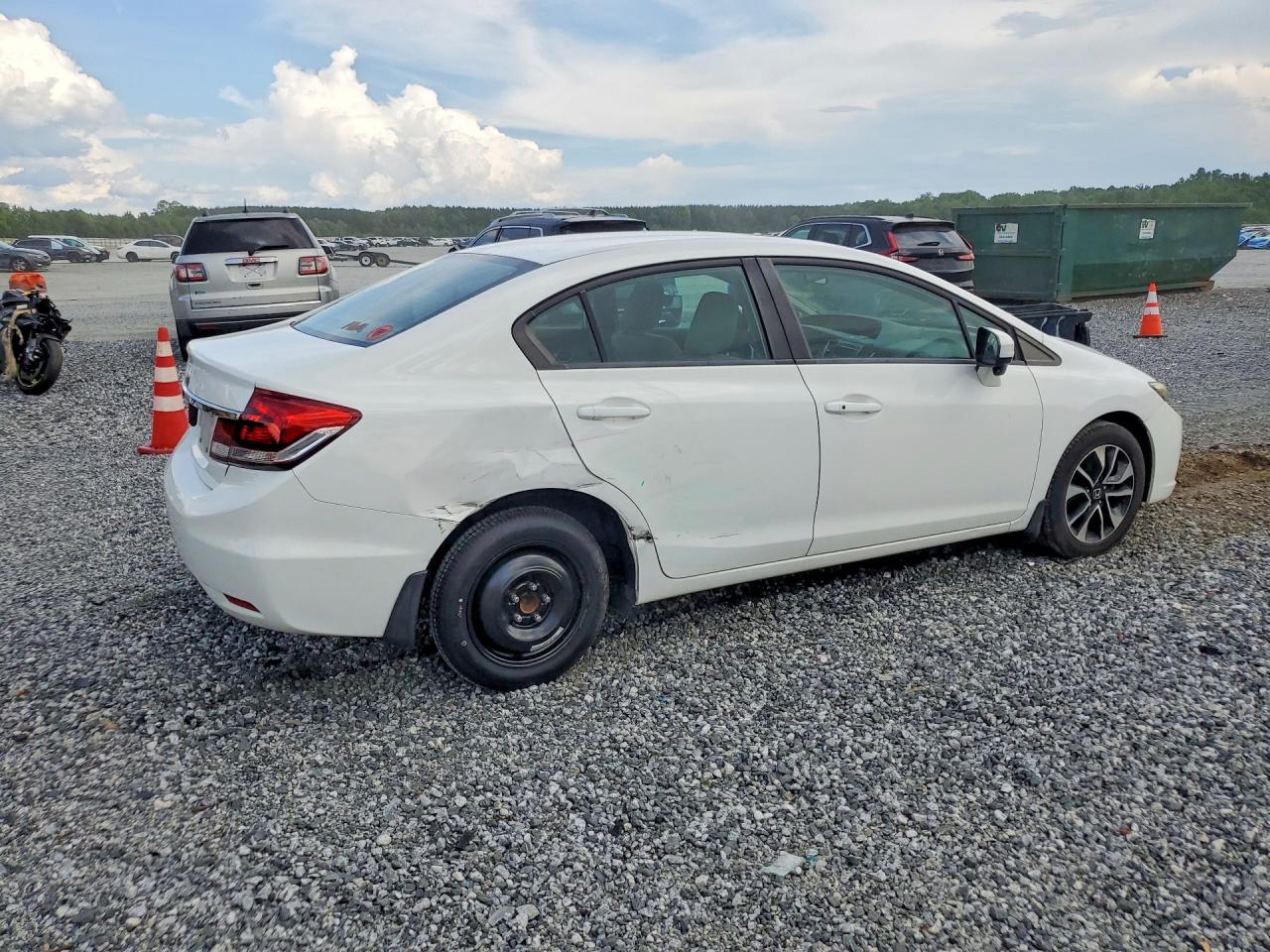 2015 Honda Civic Ex White vin: 19XFB2F88FE073937
