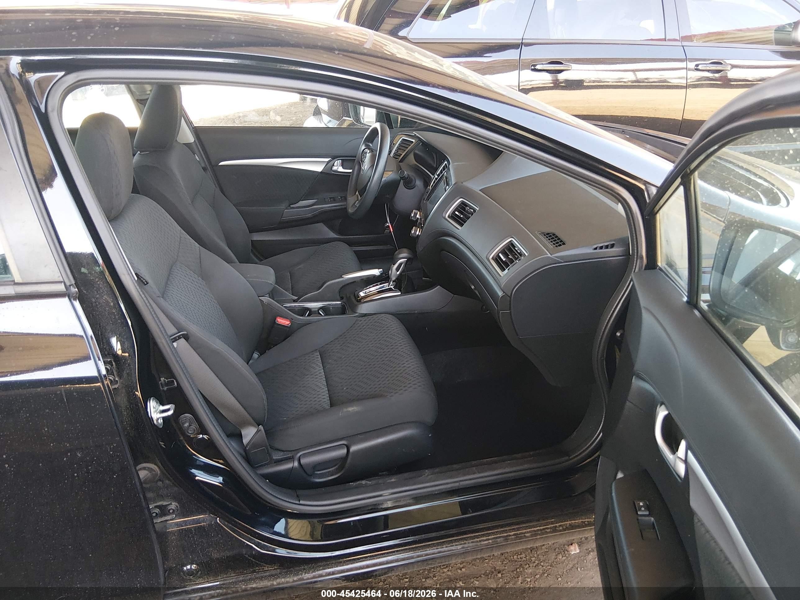 2015 Honda Civic Ex Black vin: 19XFB2F88FE117435