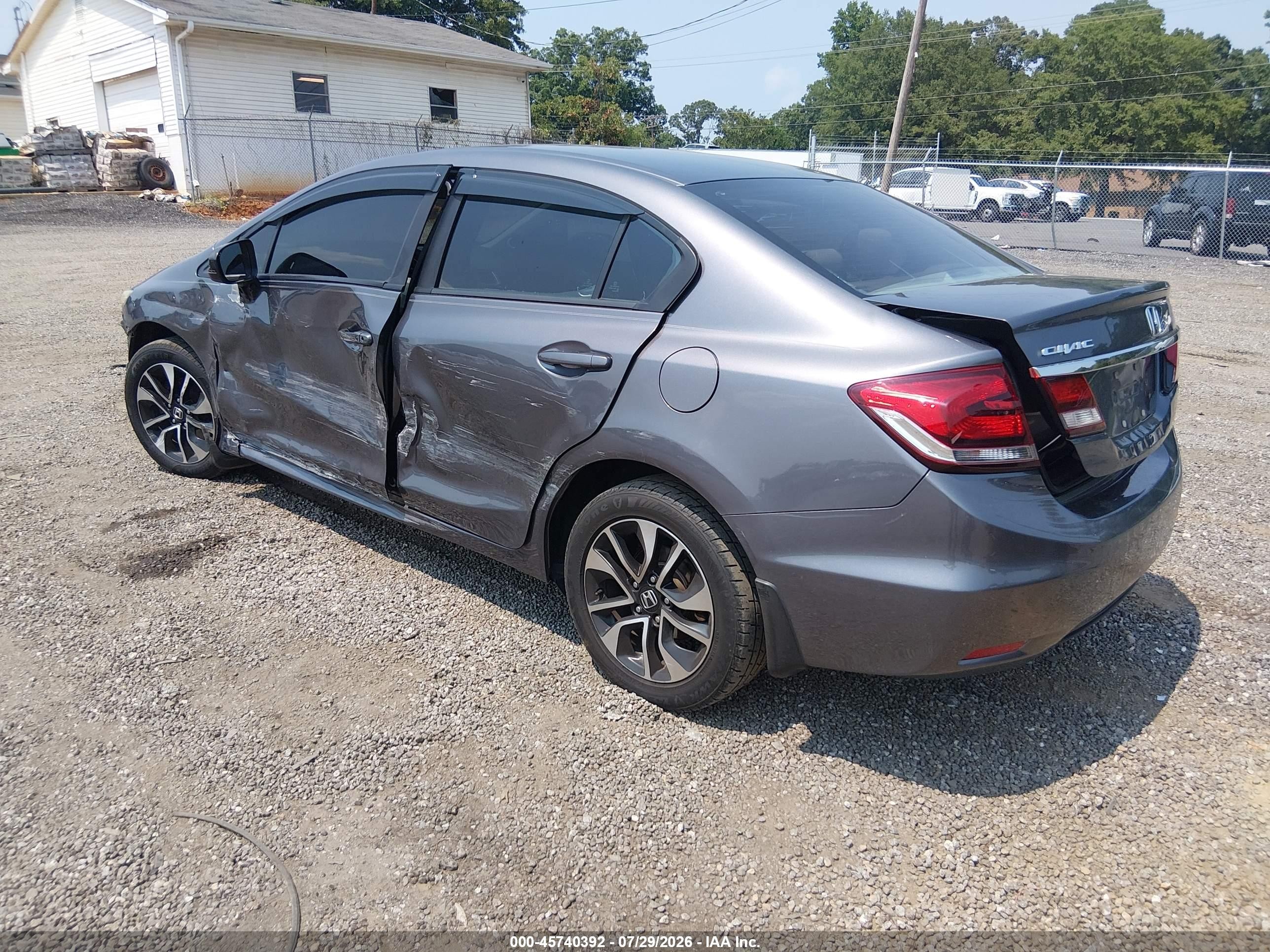 2015 Honda Civic Ex Gray vin: 19XFB2F88FE206714