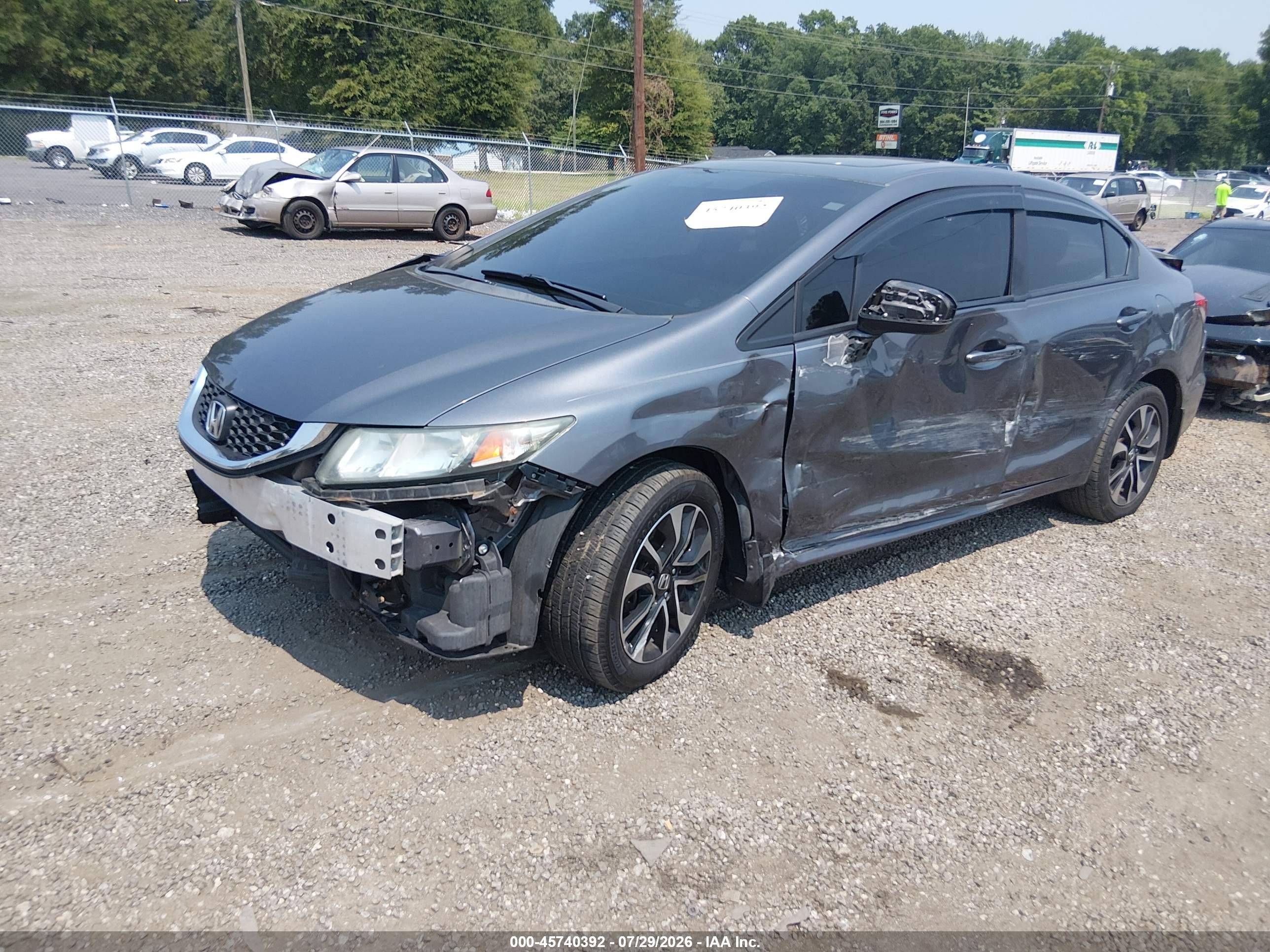 2015 Honda Civic Ex Gray vin: 19XFB2F88FE206714