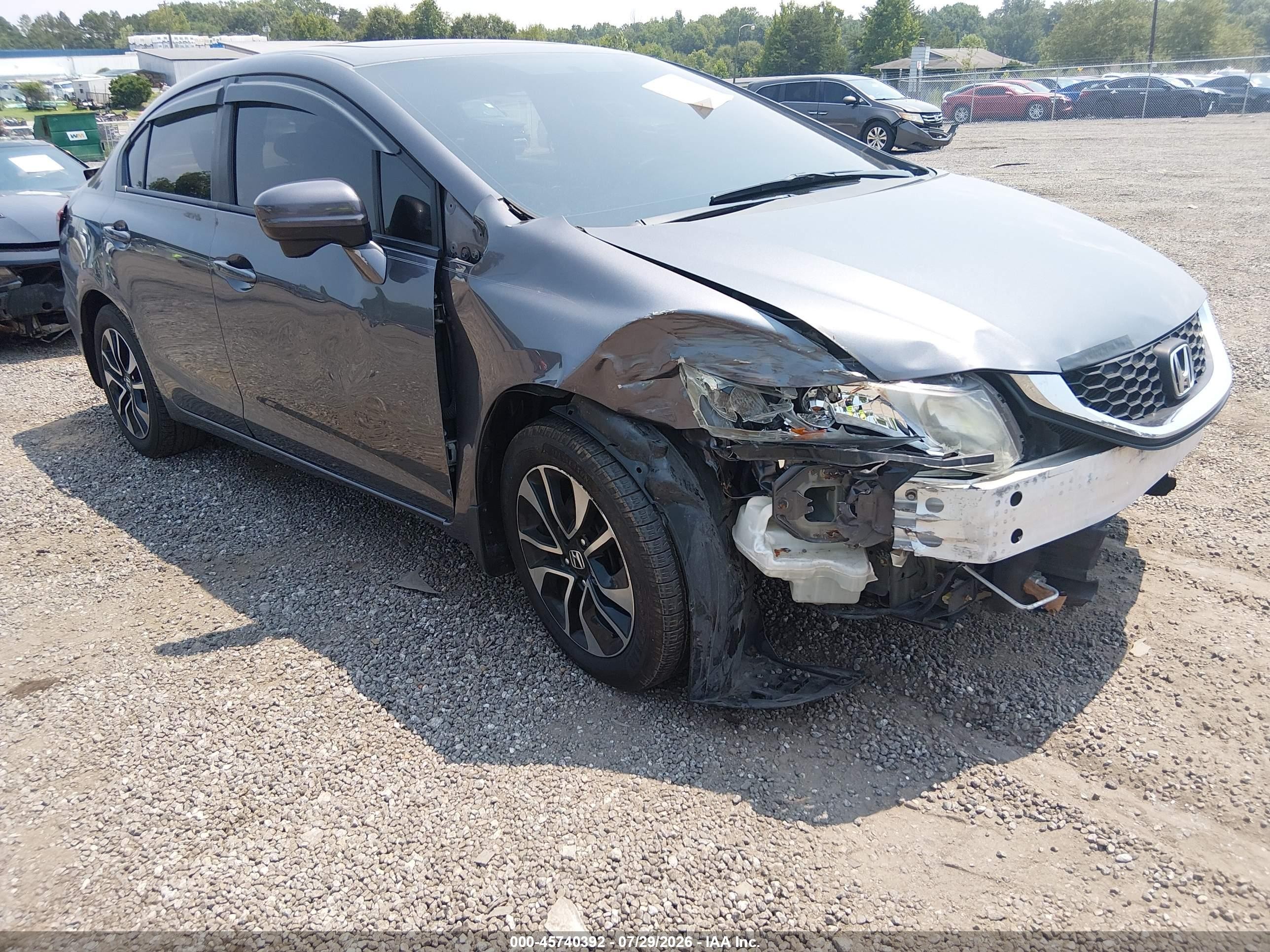 2015 Honda Civic Ex Gray vin: 19XFB2F88FE206714