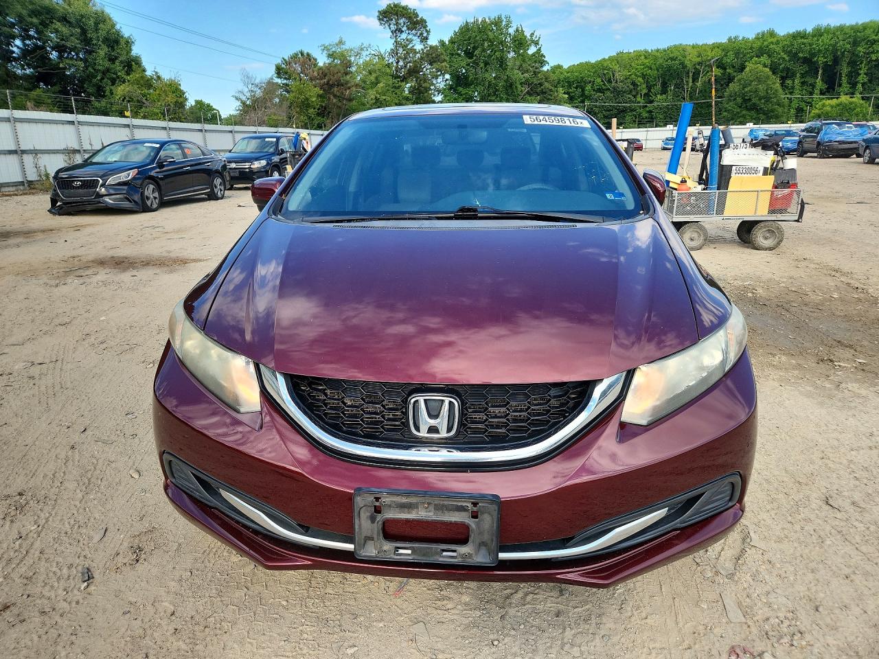 2015 Honda Civic Ex Burgundy vin: 19XFB2F88FE283521