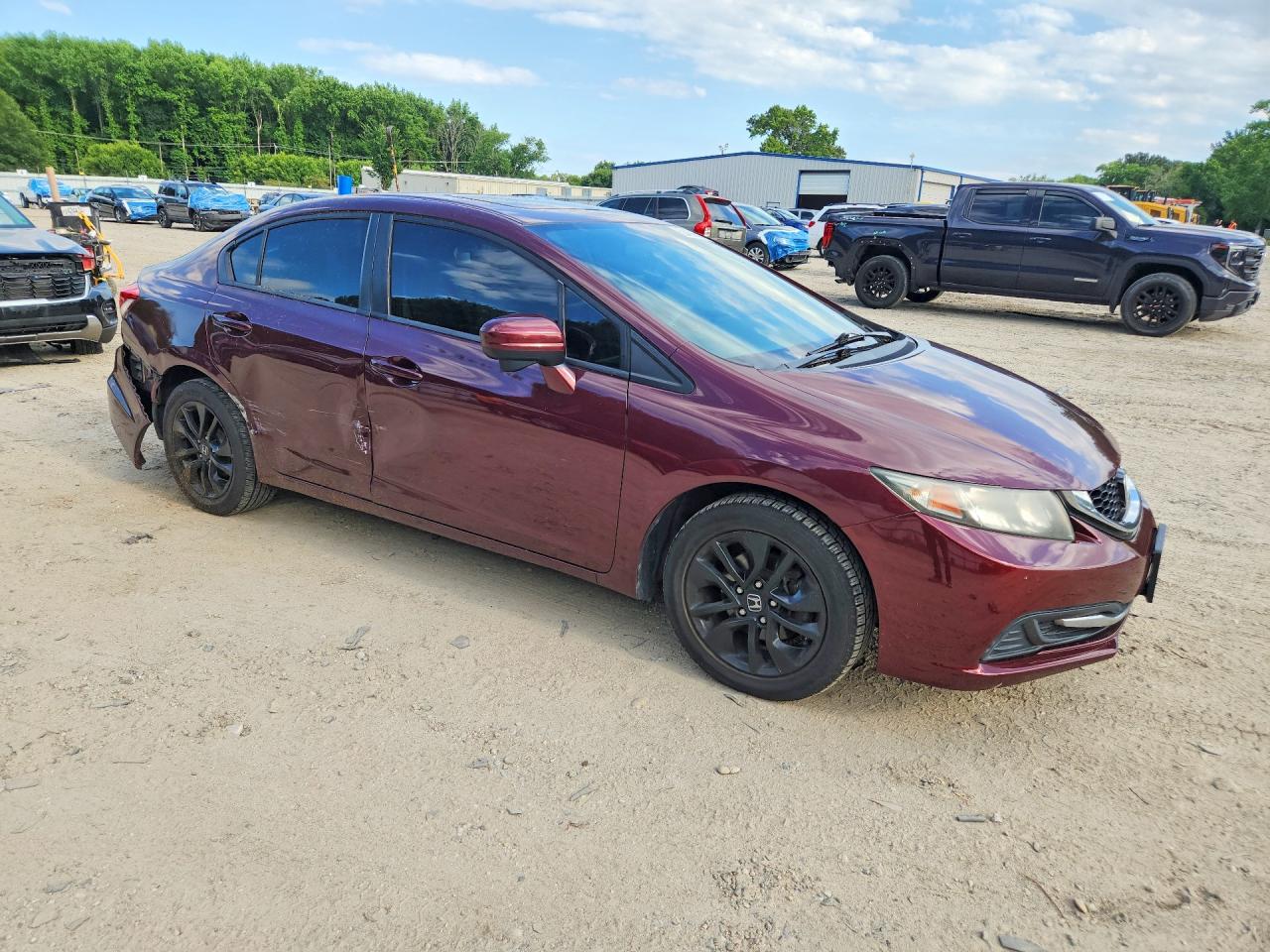 2015 Honda Civic Ex Burgundy vin: 19XFB2F88FE283521