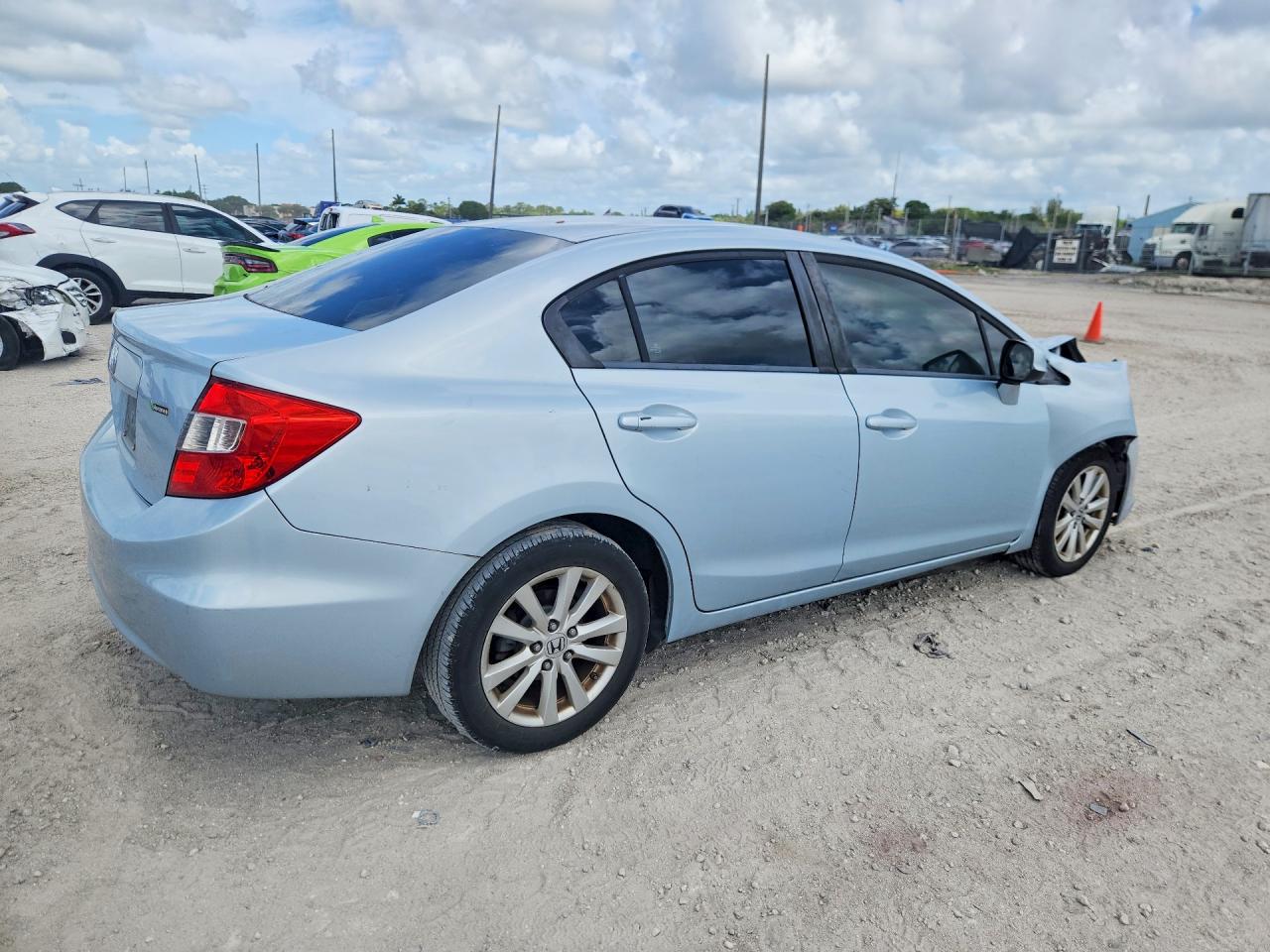 2012 Honda Civic Ex Blue vin: 19XFB2F89CE019302