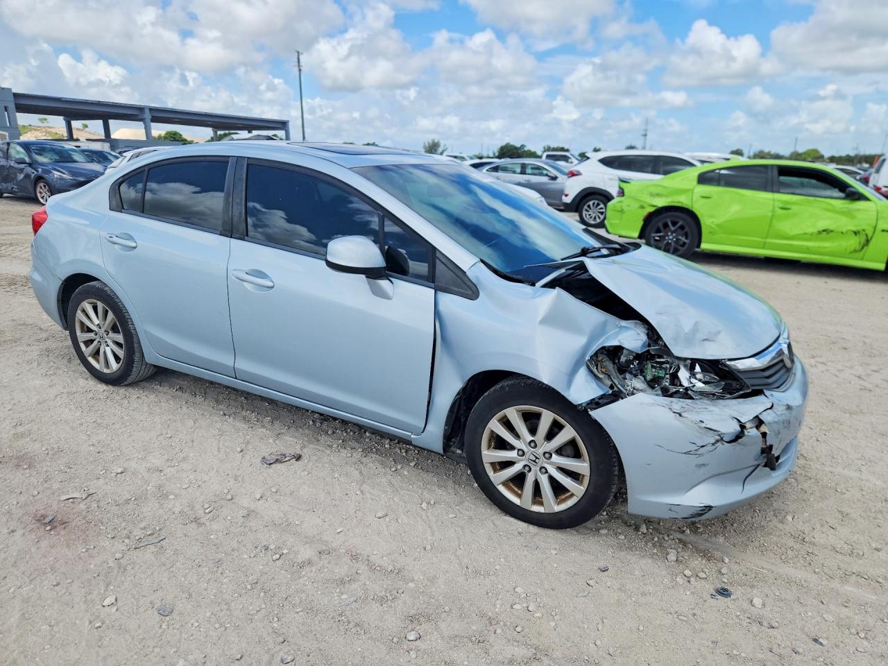 2012 Honda Civic Ex Blue vin: 19XFB2F89CE019302