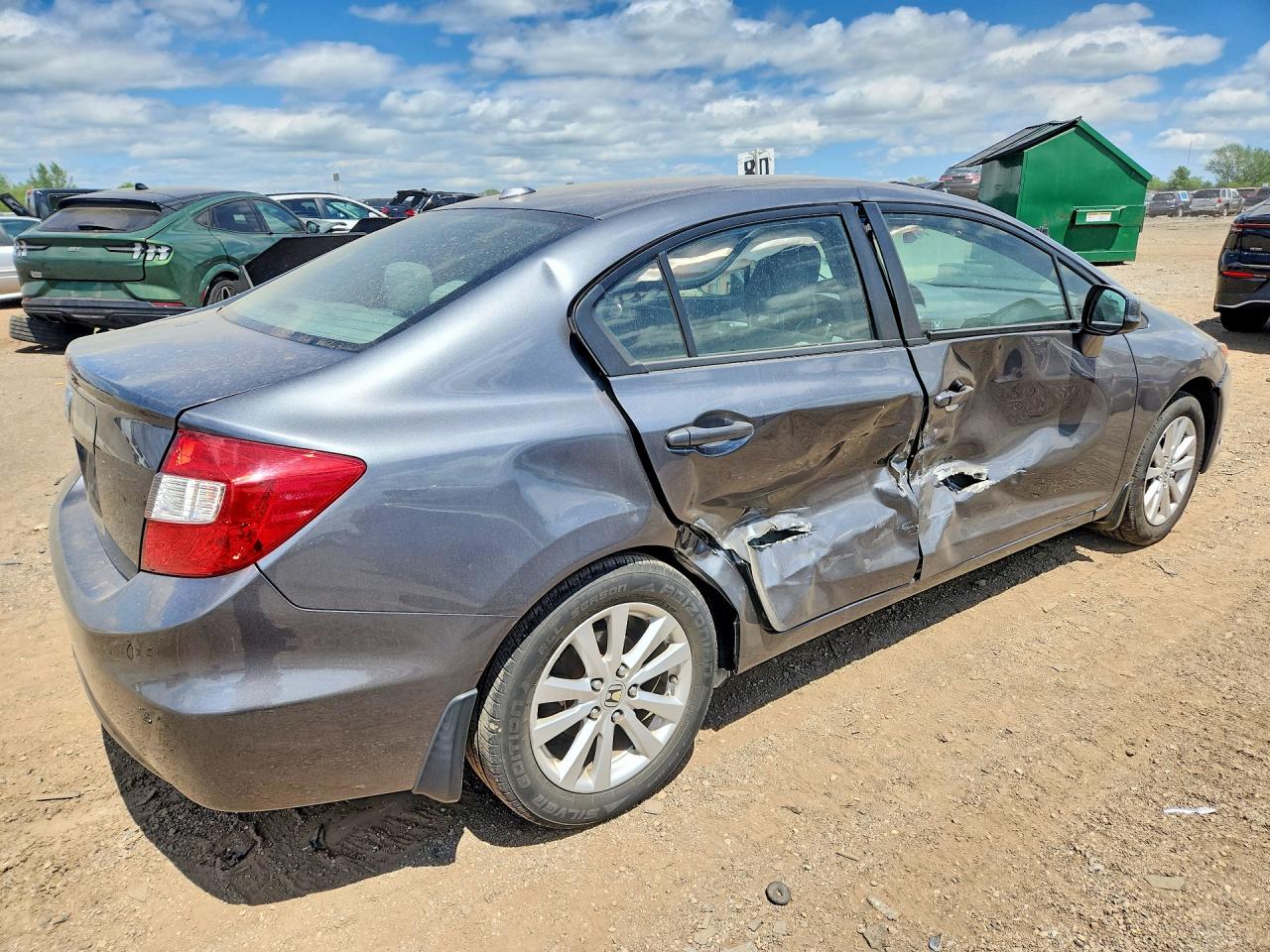 2012 Honda Civic Ex Gray vin: 19XFB2F89CE038285