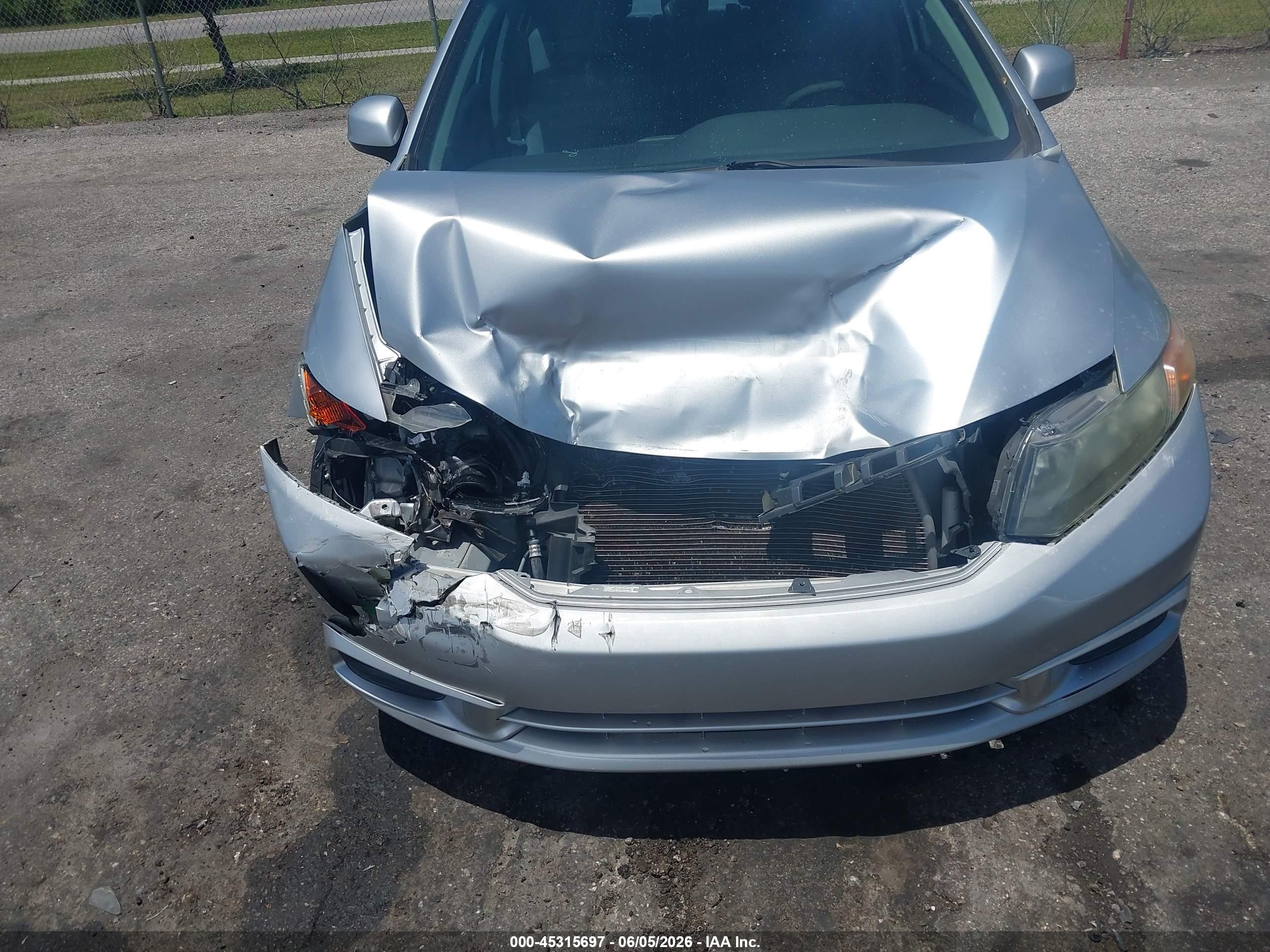 2012 Honda Civic Ex Gray vin: 19XFB2F89CE041154