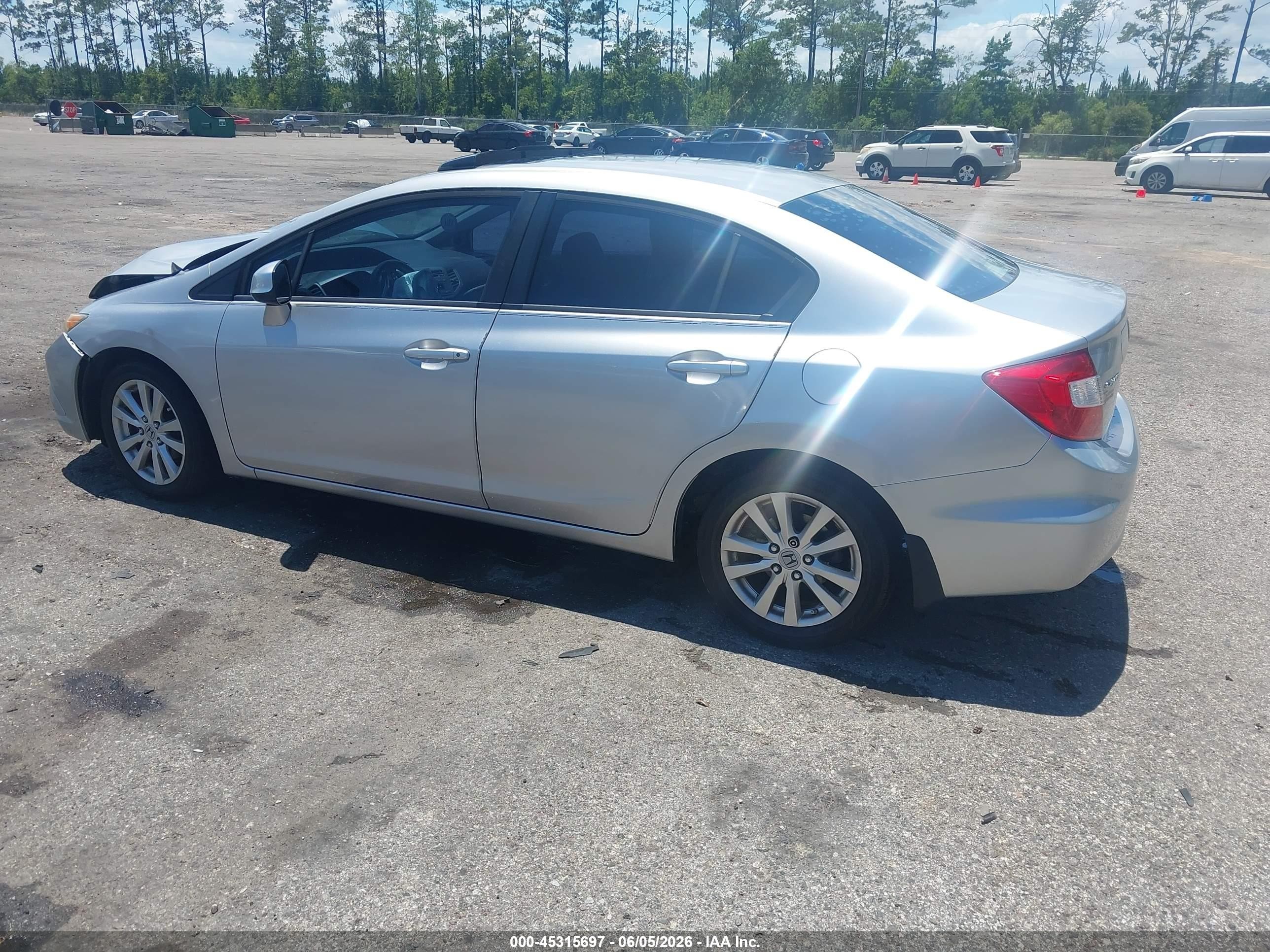 2012 Honda Civic Ex Gray vin: 19XFB2F89CE041154