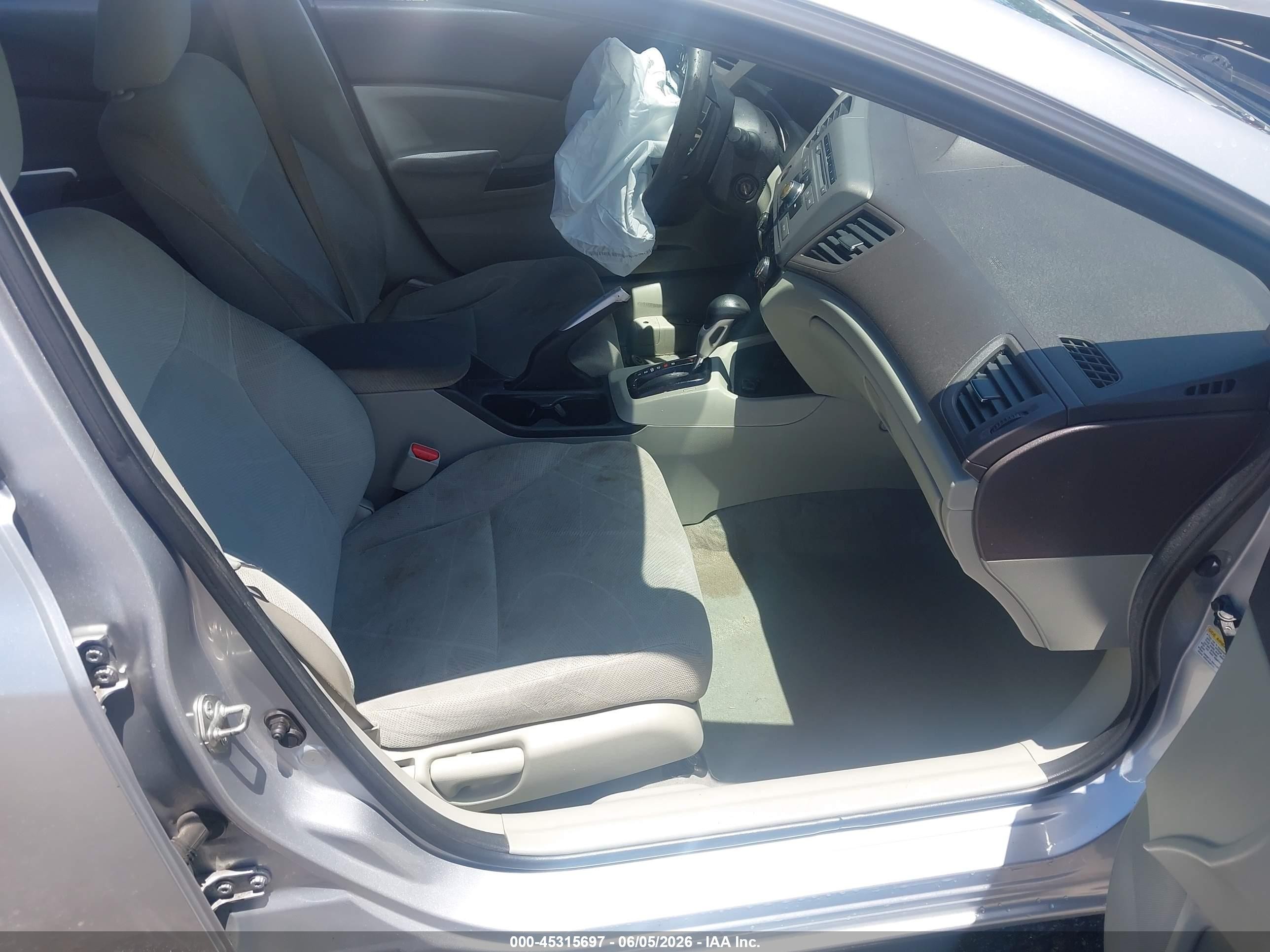 2012 Honda Civic Ex Gray vin: 19XFB2F89CE041154
