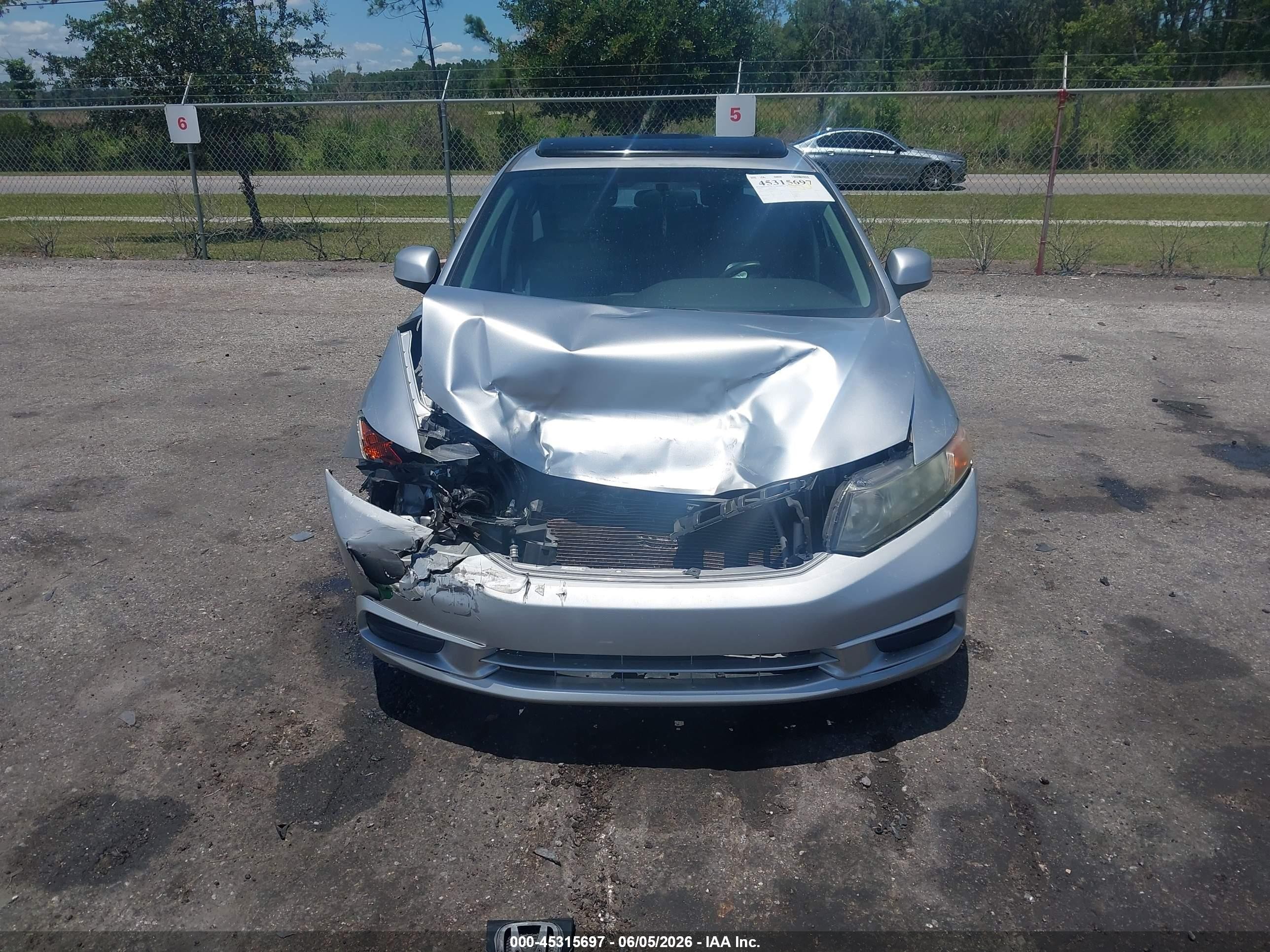 2012 Honda Civic Ex Gray vin: 19XFB2F89CE041154