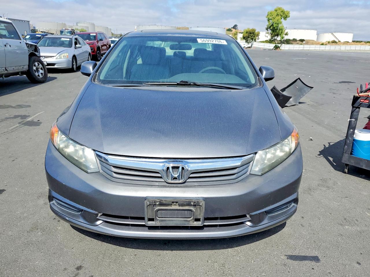 2012 Honda Civic Ex Gray vin: 19XFB2F89CE048962