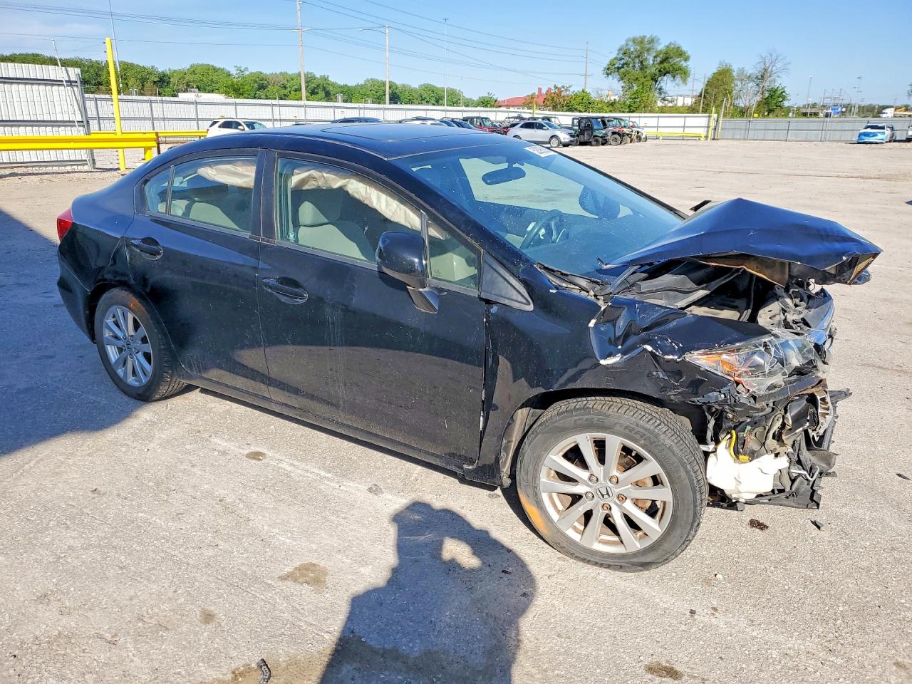 2012 Honda Civic Ex Black vin: 19XFB2F89CE050050