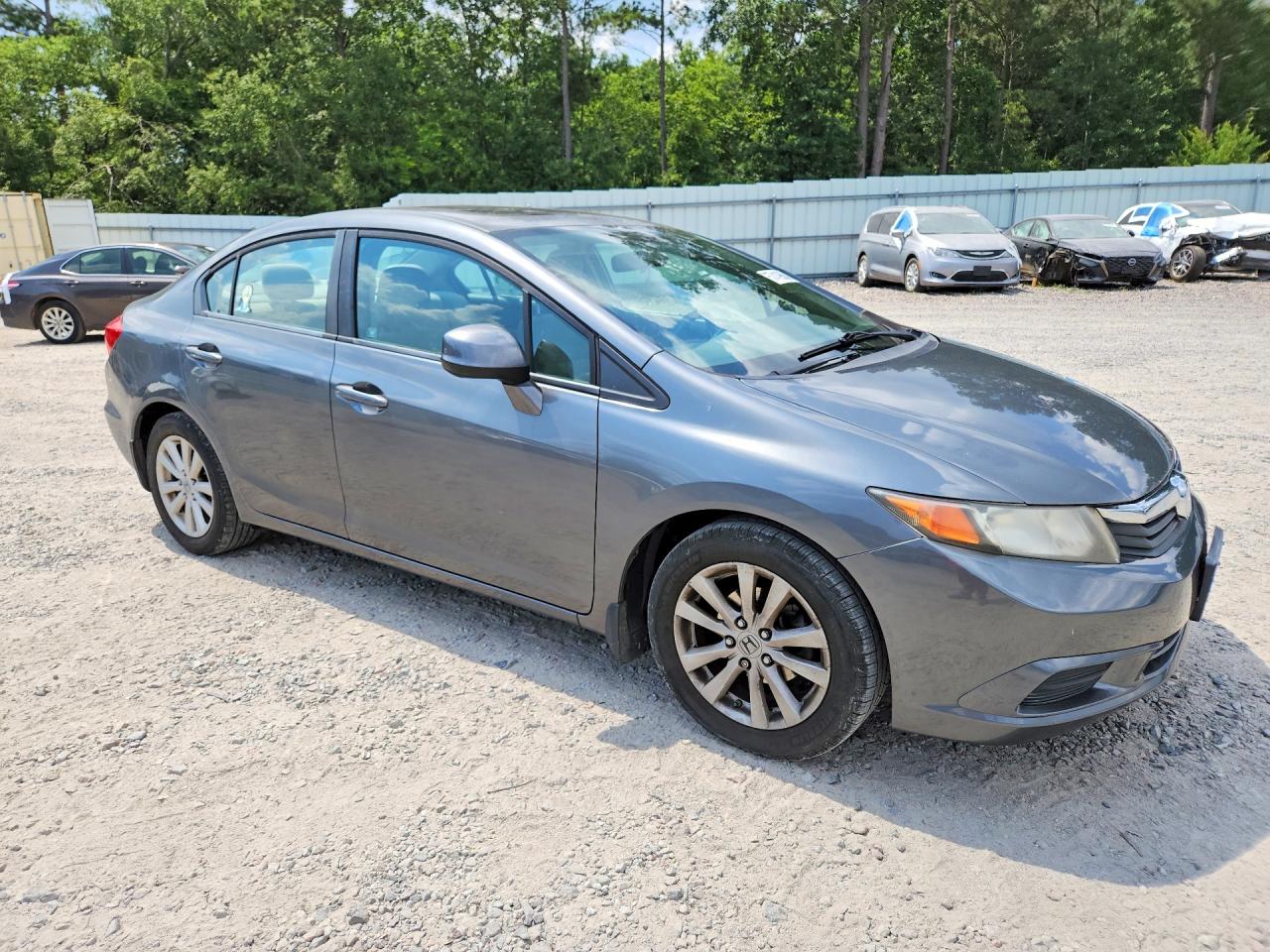 2012 Honda Civic Ex Charcoal vin: 19XFB2F89CE067396