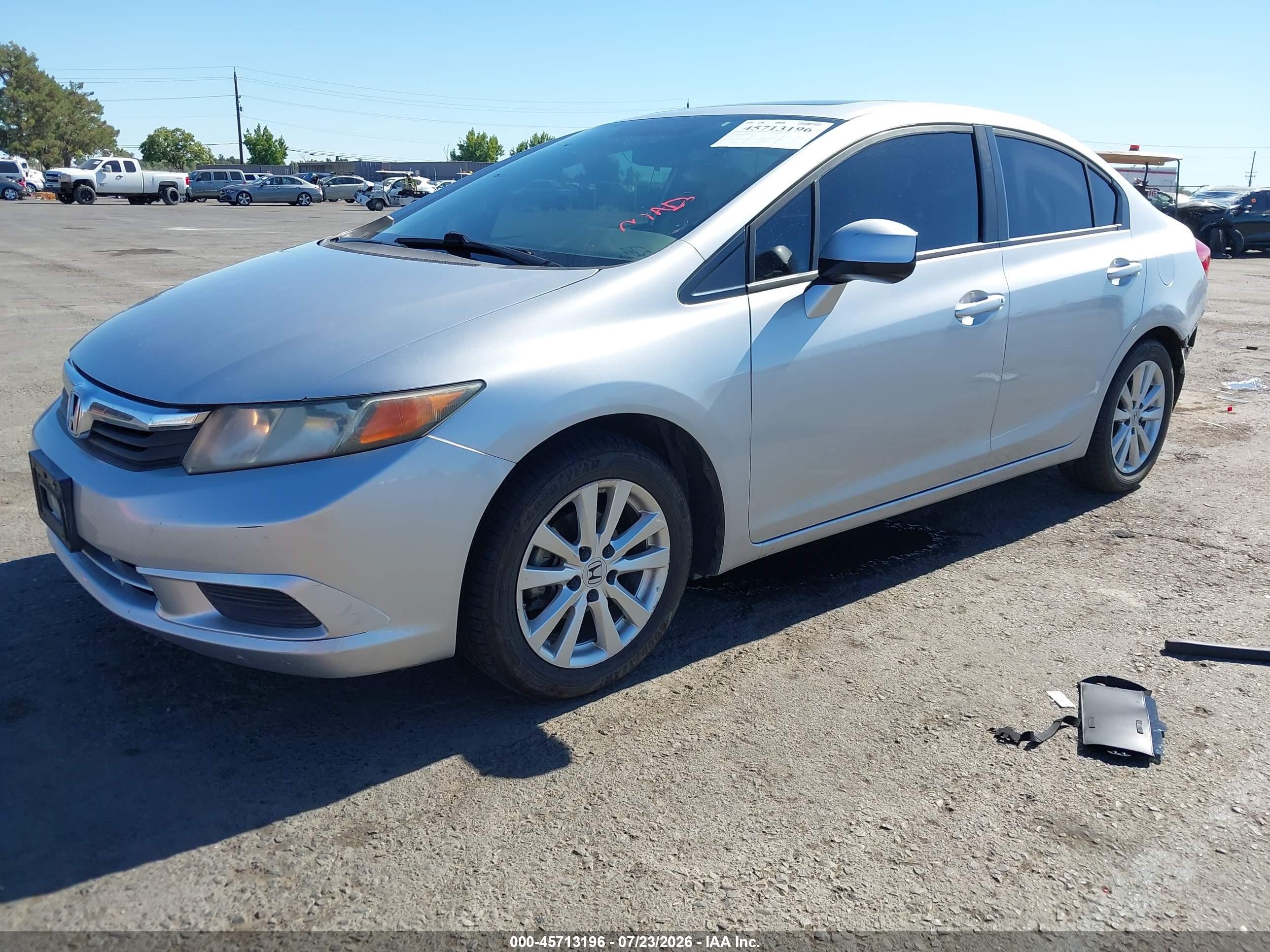 2012 Honda Civic Ex Silver vin: 19XFB2F89CE312813
