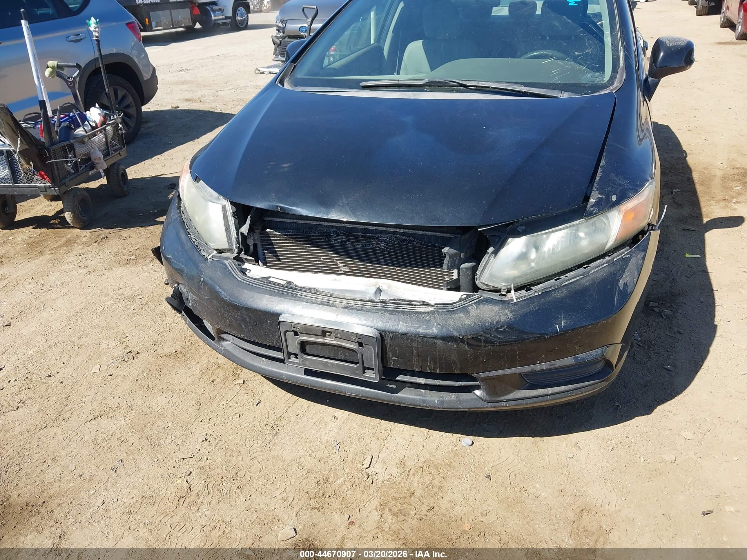 2012 Honda Civic Ex Black vin: 19XFB2F89CE332771