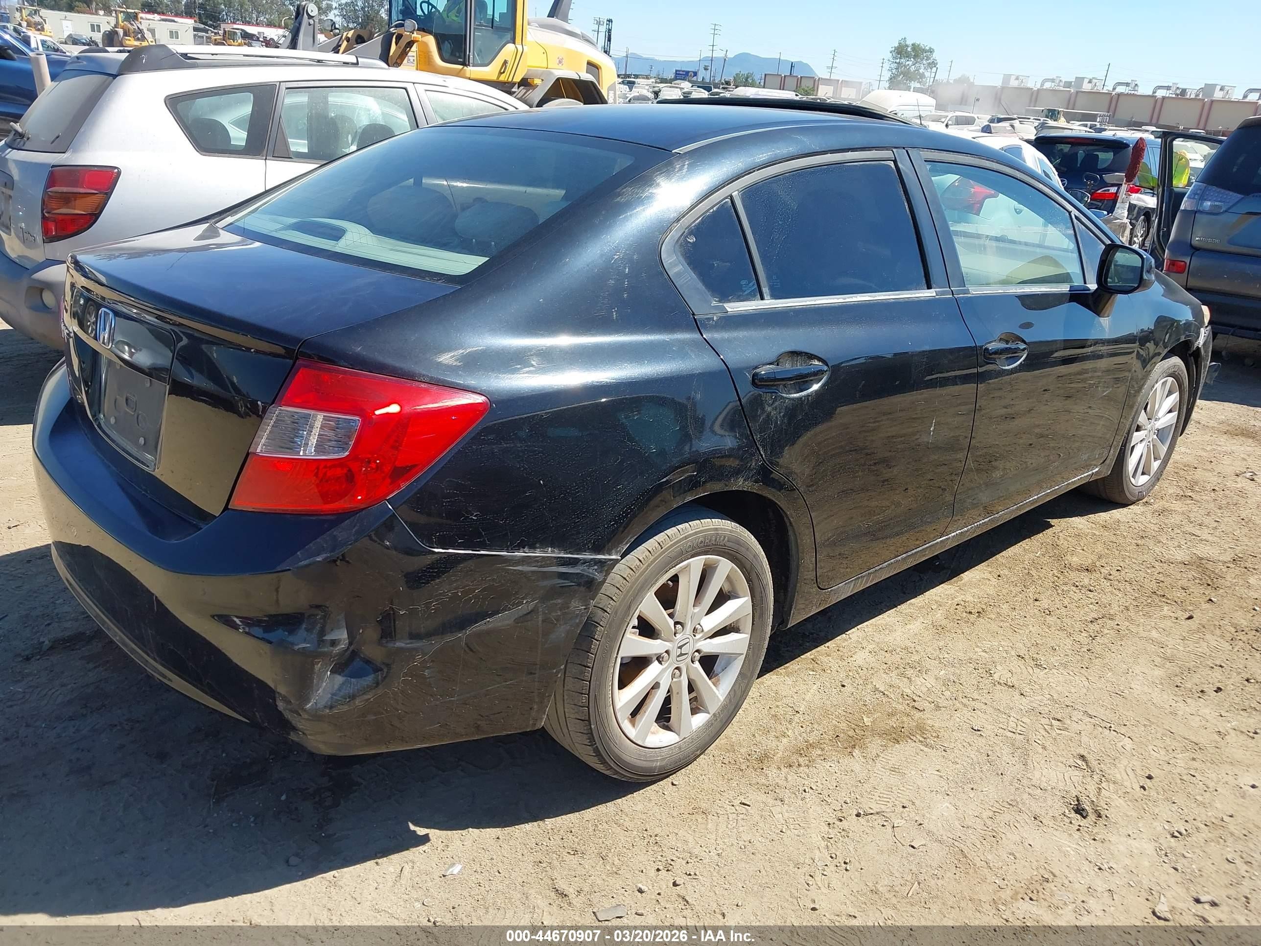2012 Honda Civic Ex Black vin: 19XFB2F89CE332771