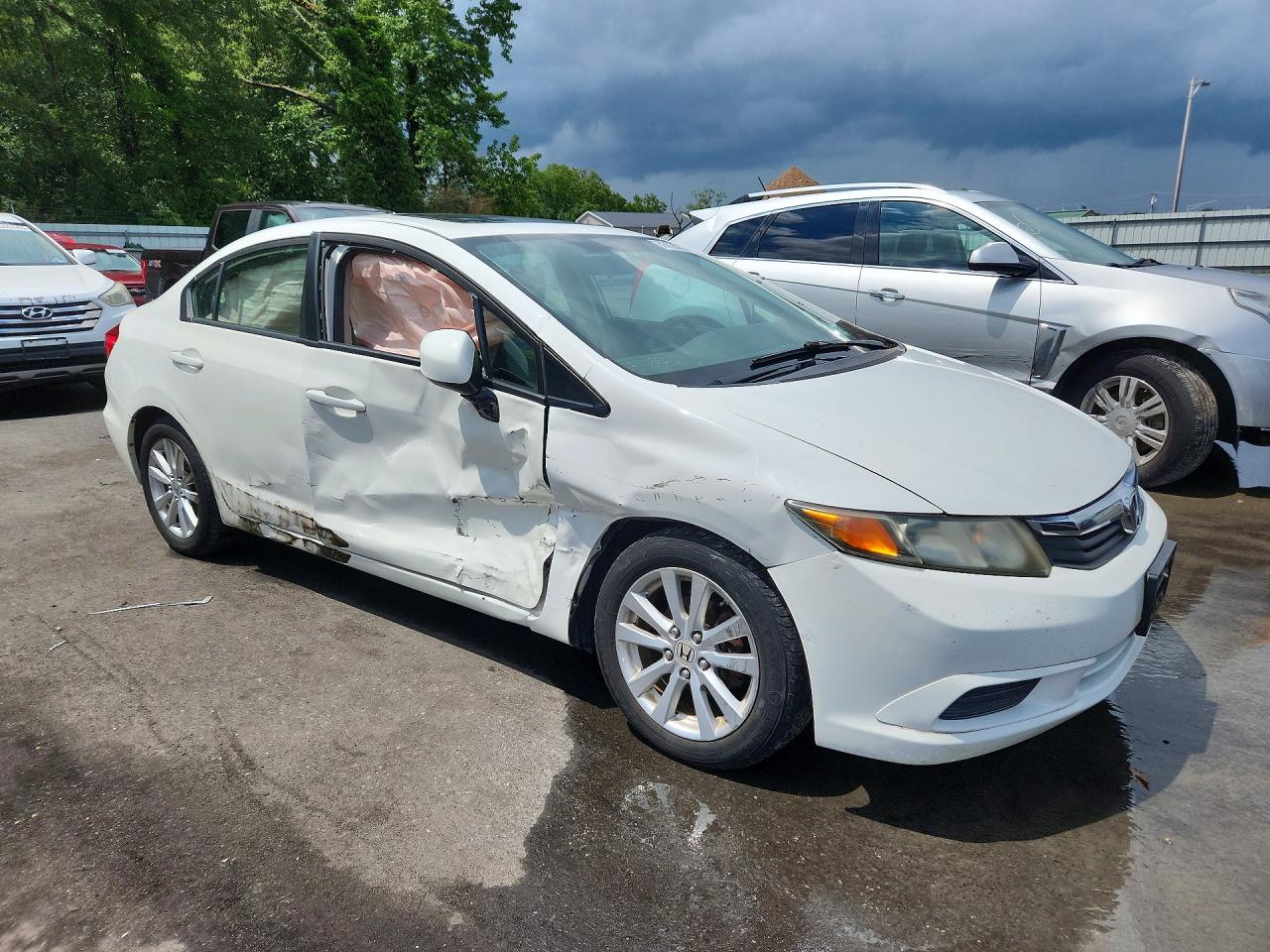 2012 Honda Civic Ex Белый vin: 19XFB2F89CE359016