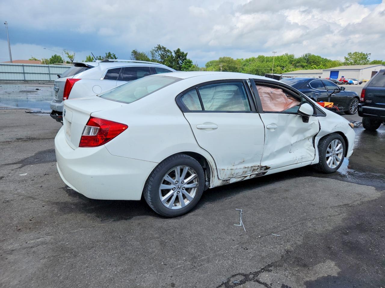 2012 Honda Civic Ex Белый vin: 19XFB2F89CE359016
