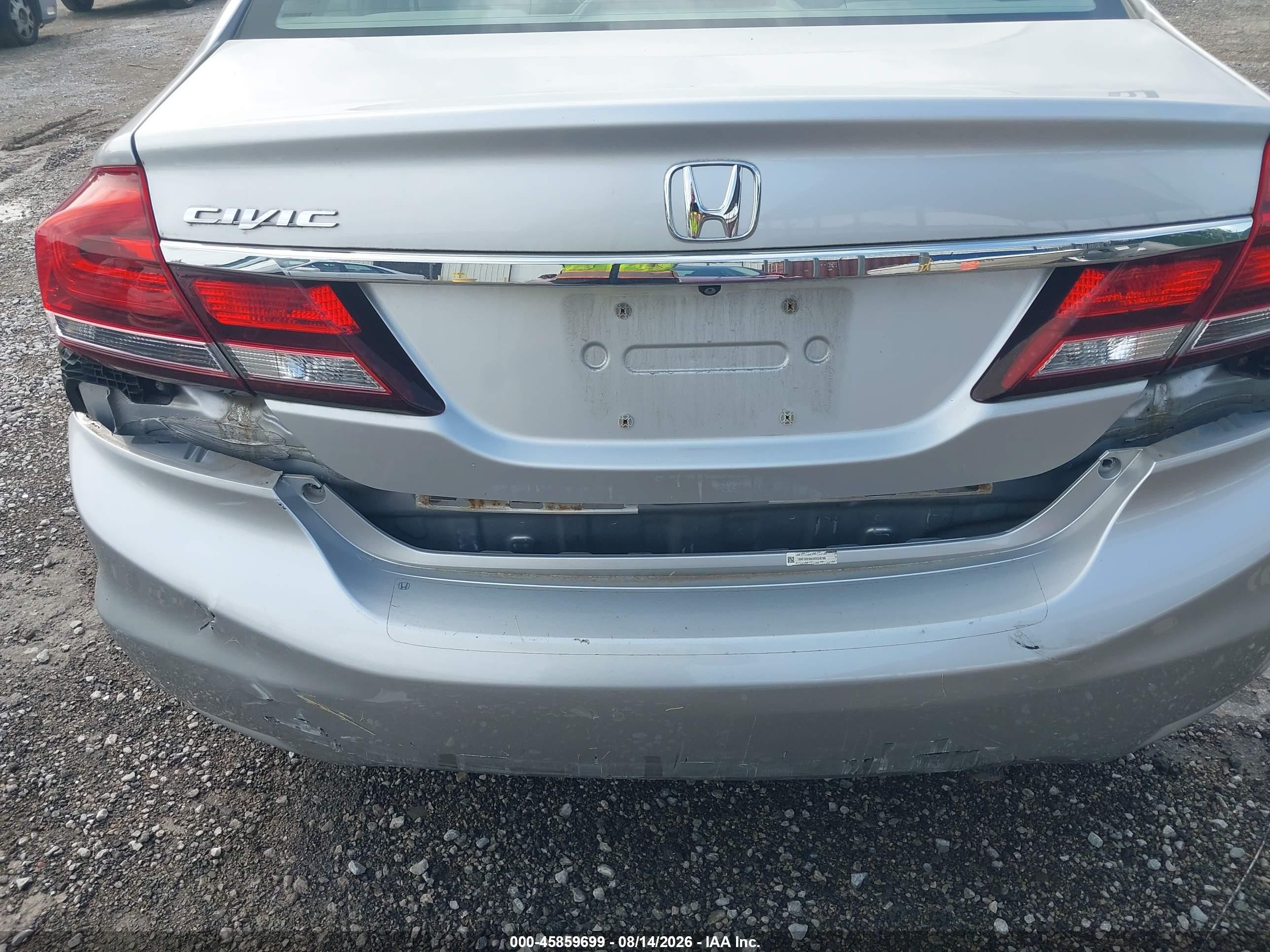 2013 Honda Civic Ex Silver vin: 19XFB2F89DE038756