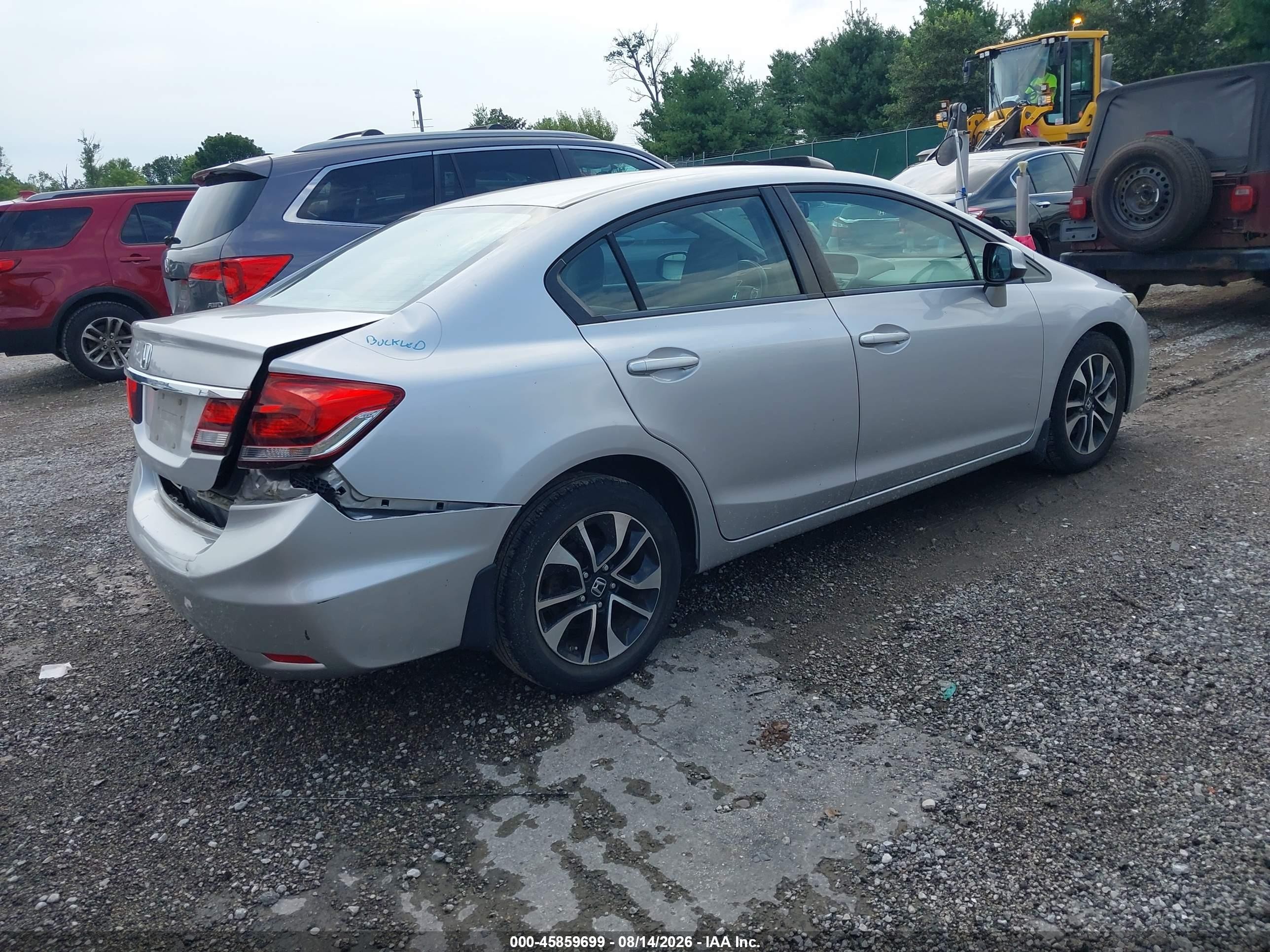2013 Honda Civic Ex Silver vin: 19XFB2F89DE038756