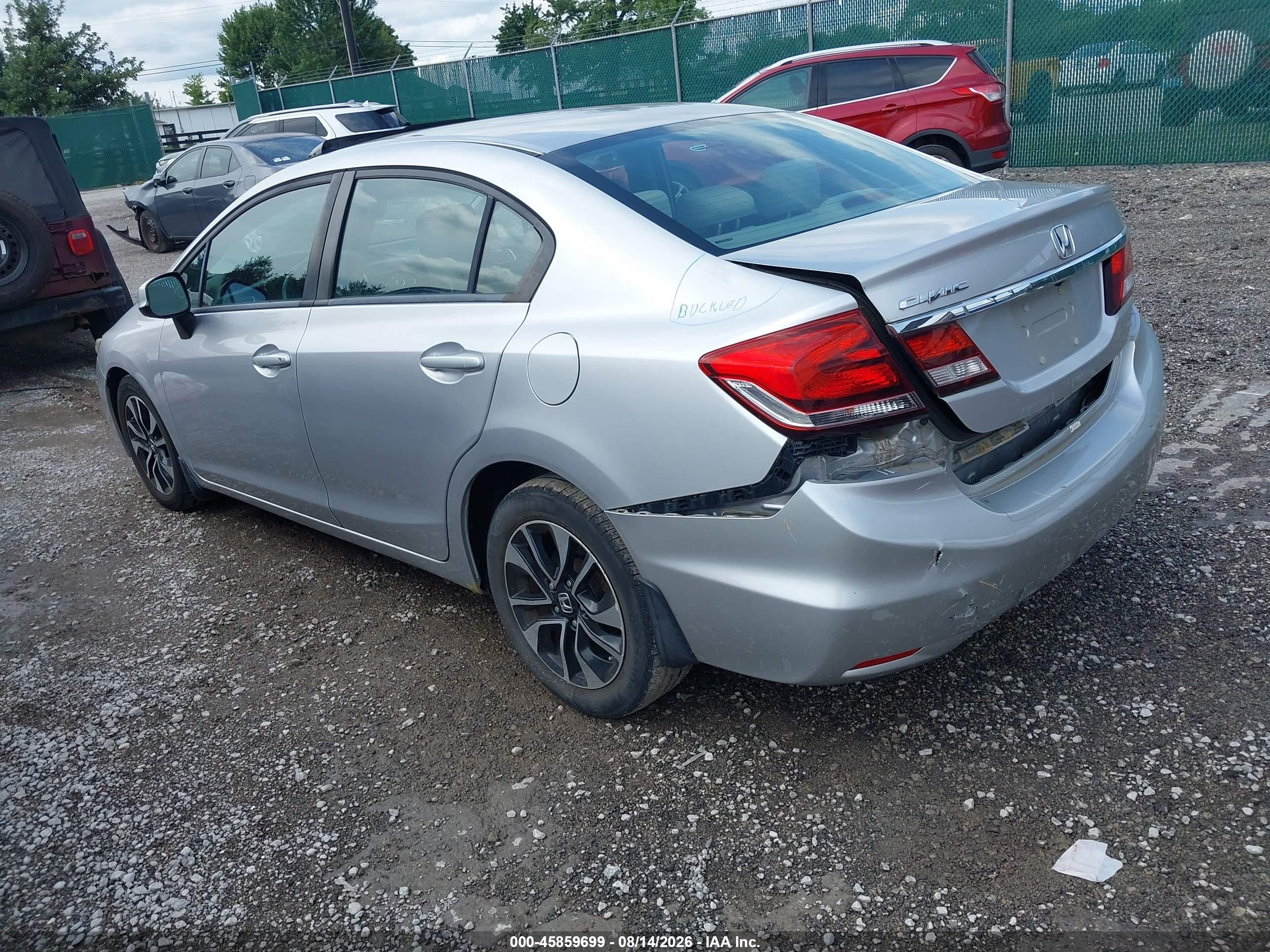 2013 Honda Civic Ex Silver vin: 19XFB2F89DE038756