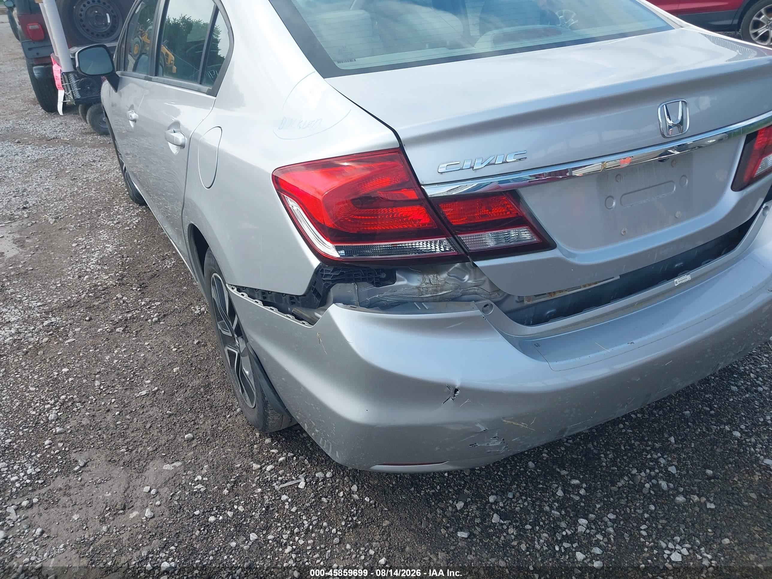 2013 Honda Civic Ex Silver vin: 19XFB2F89DE038756