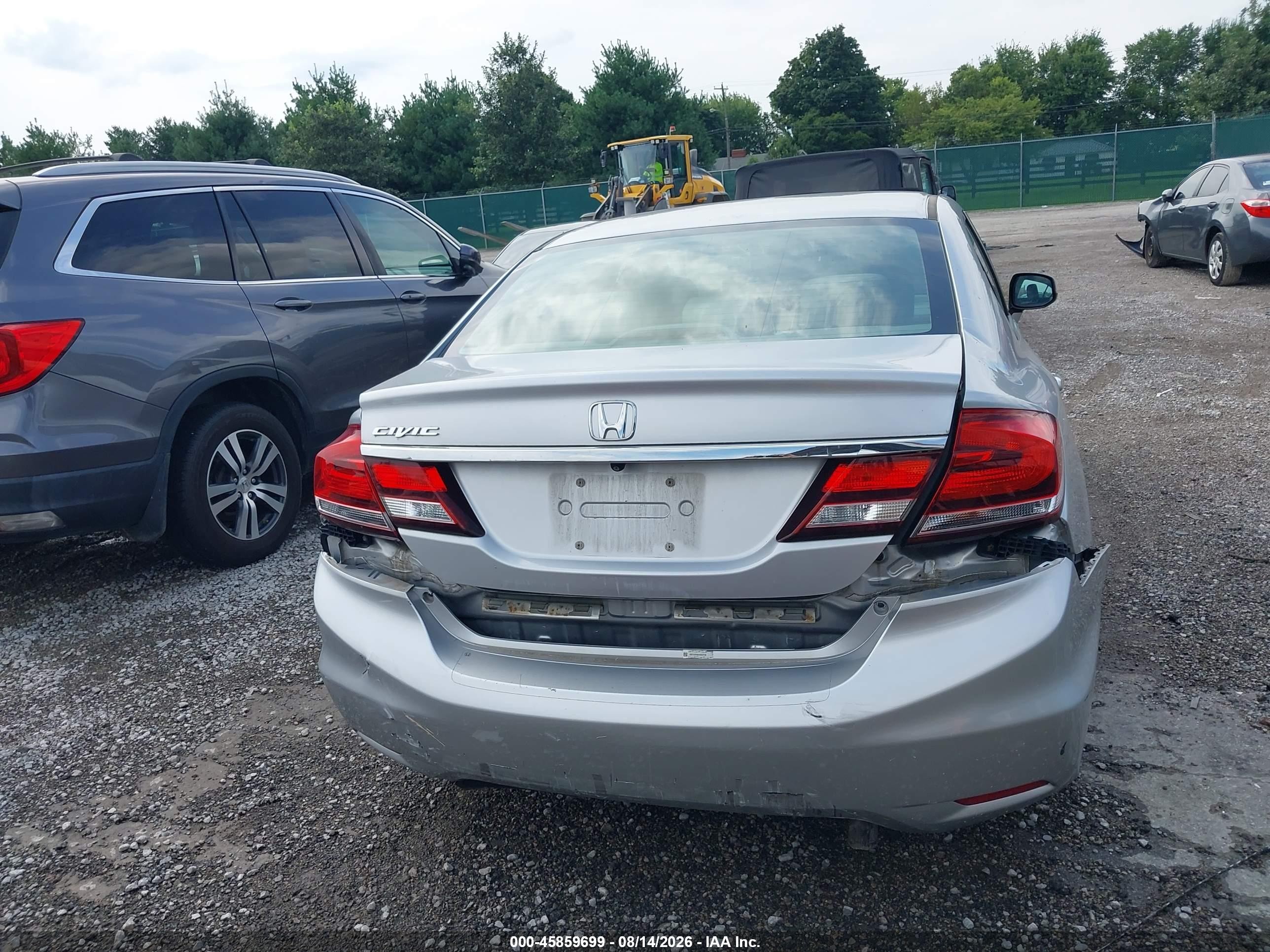 2013 Honda Civic Ex Silver vin: 19XFB2F89DE038756