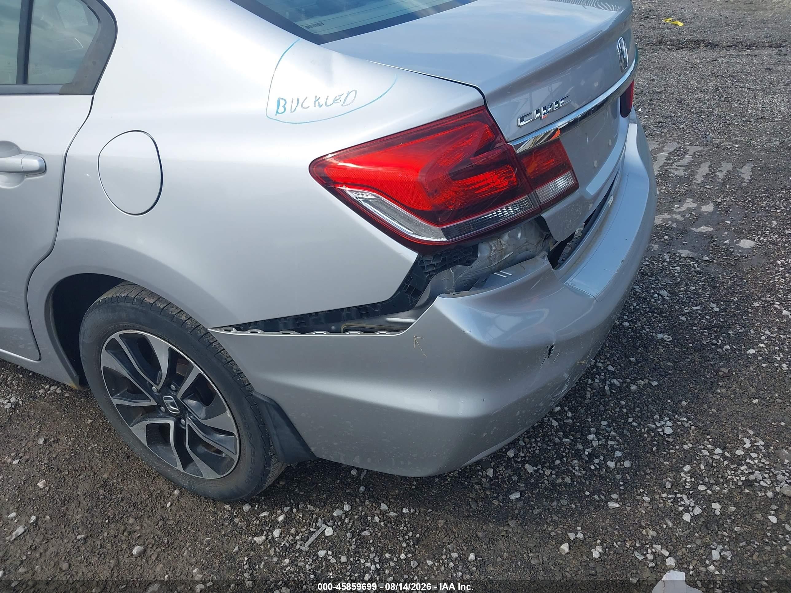 2013 Honda Civic Ex Silver vin: 19XFB2F89DE038756