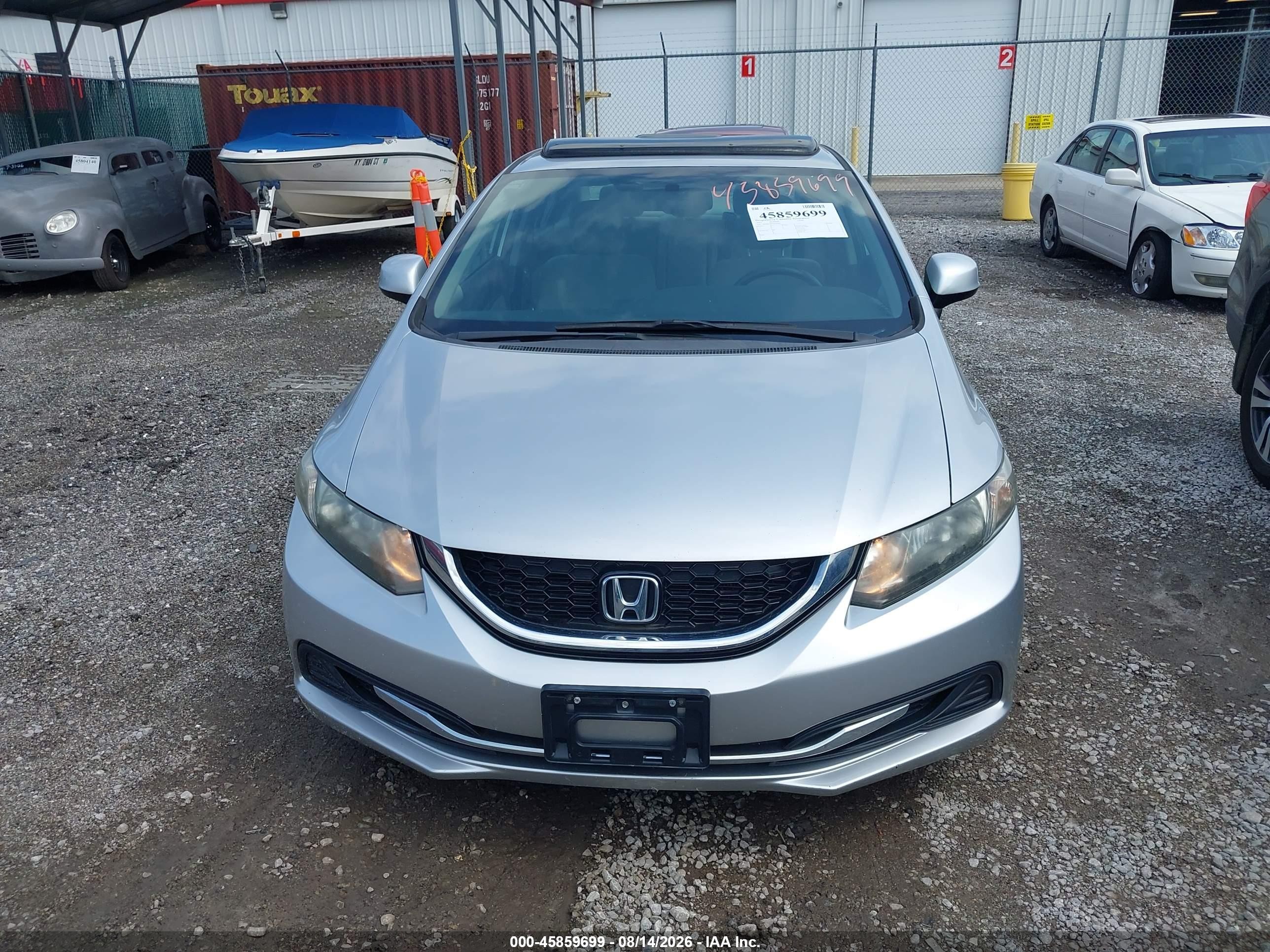 2013 Honda Civic Ex Silver vin: 19XFB2F89DE038756