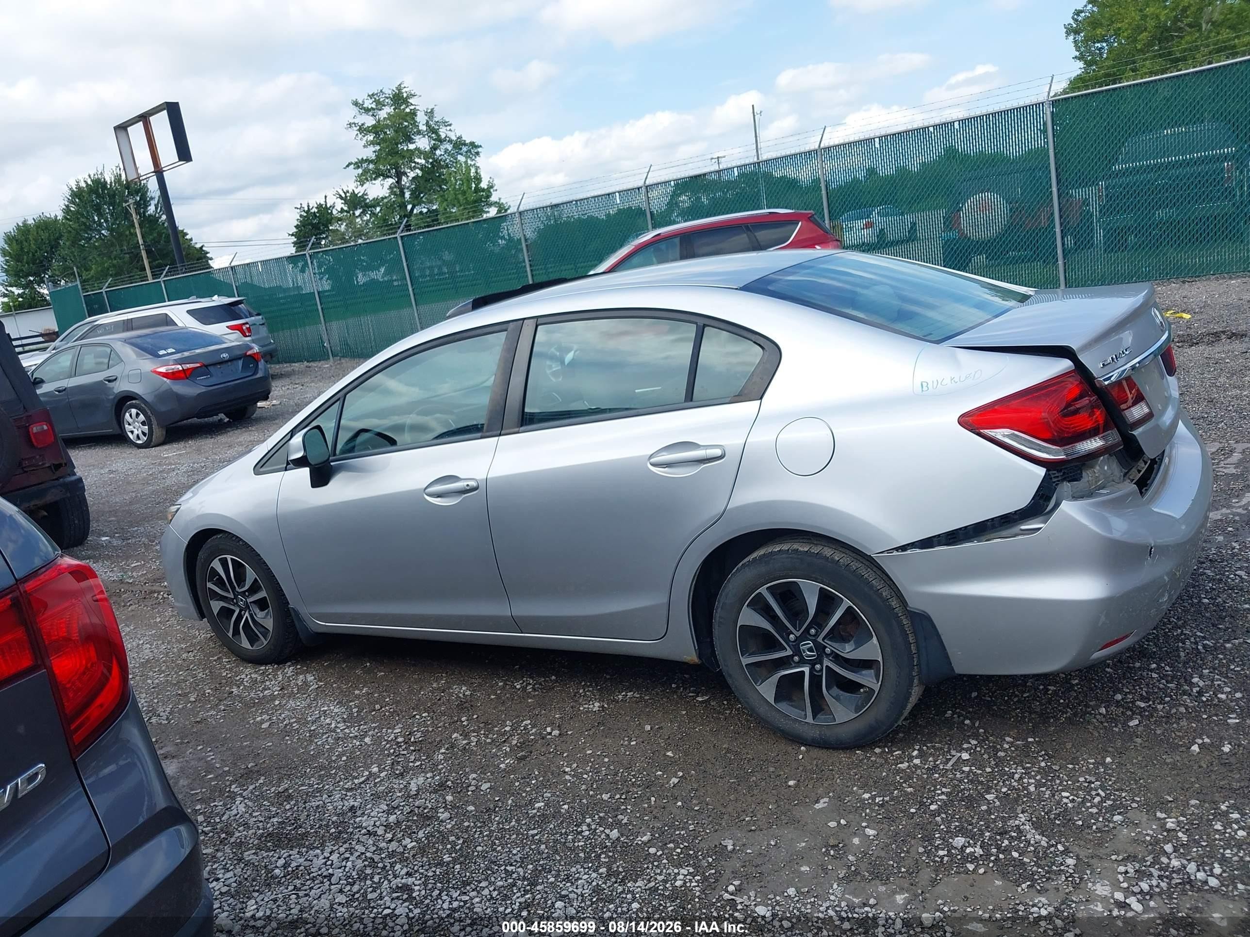 2013 Honda Civic Ex Silver vin: 19XFB2F89DE038756