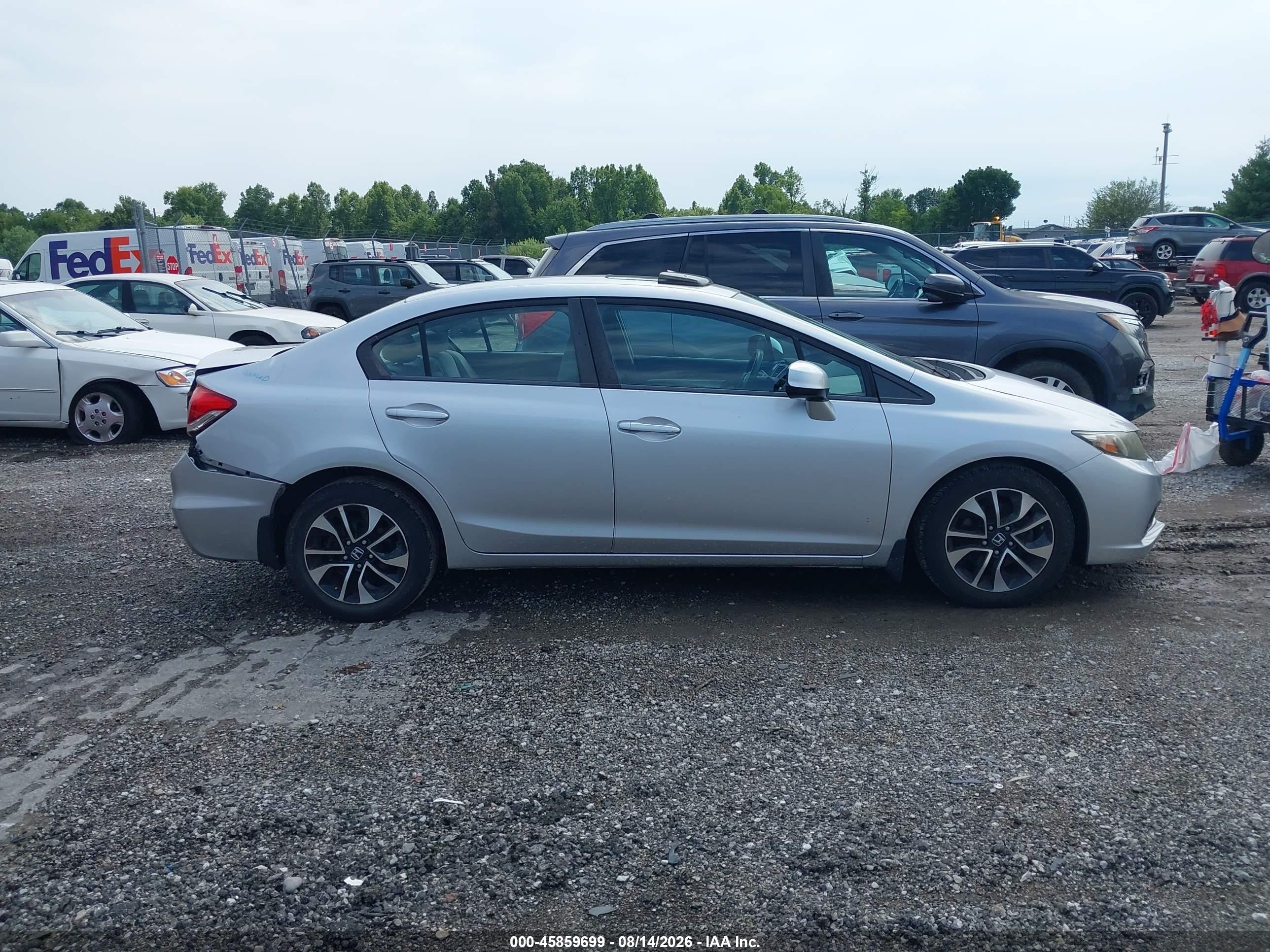 2013 Honda Civic Ex Silver vin: 19XFB2F89DE038756