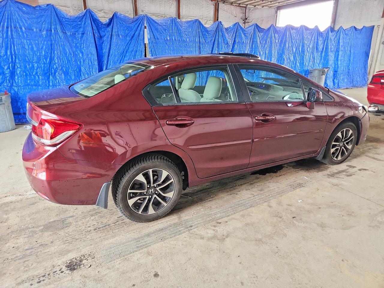 2013 Honda Civic Ex Burgundy vin: 19XFB2F89DE046775