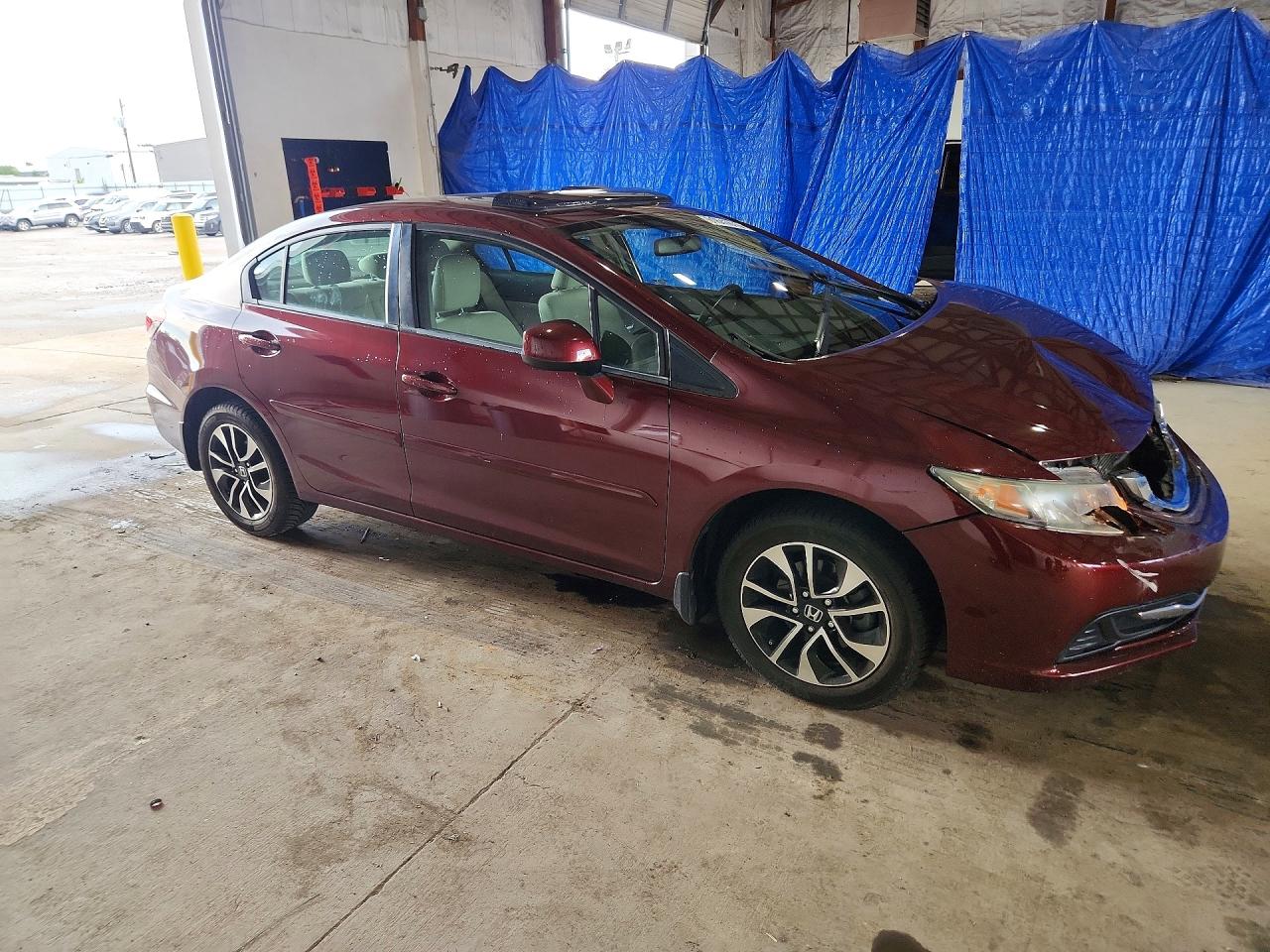 2013 Honda Civic Ex Burgundy vin: 19XFB2F89DE046775