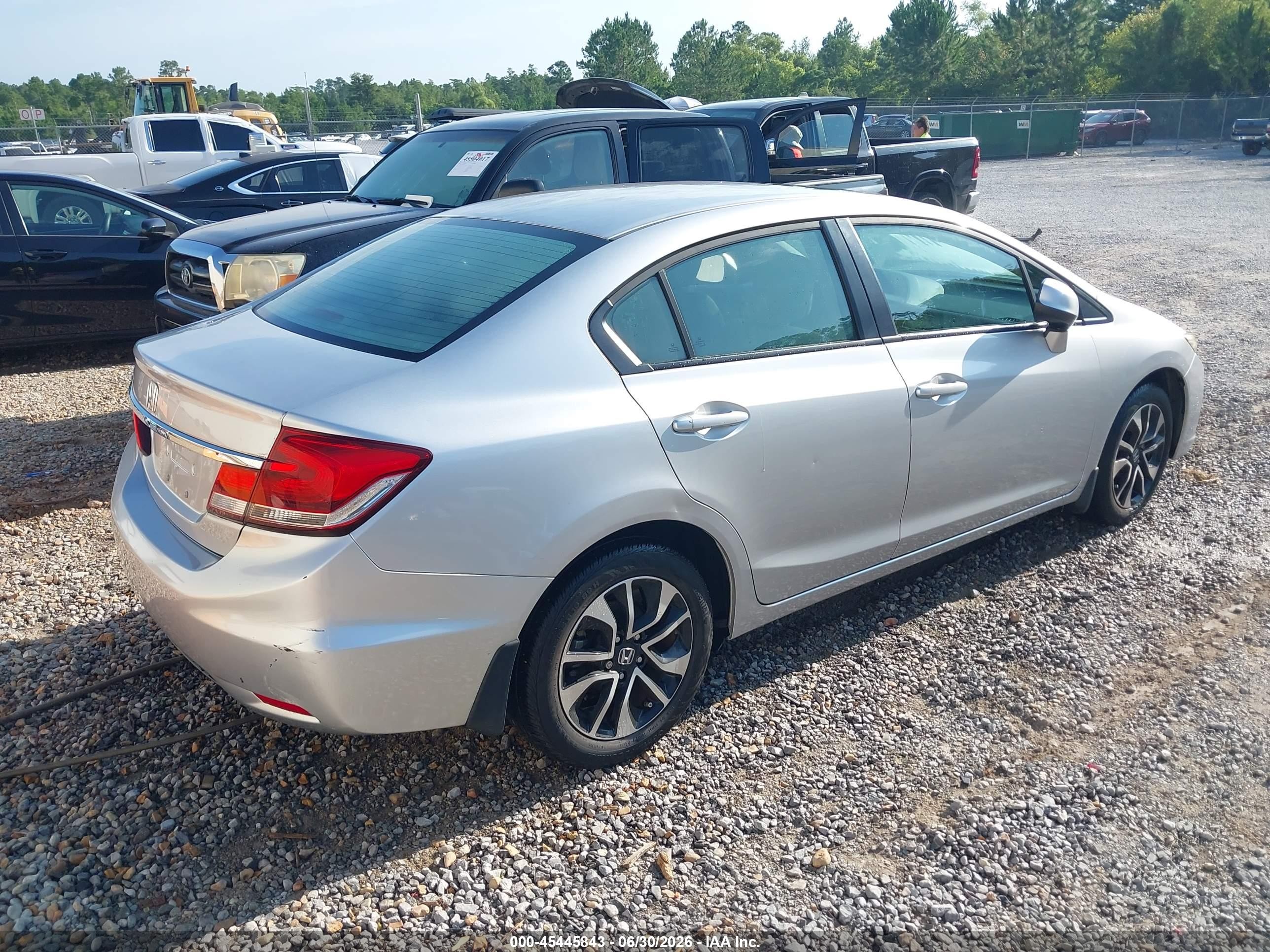 2013 Honda Civic Ex Silver vin: 19XFB2F89DE059123
