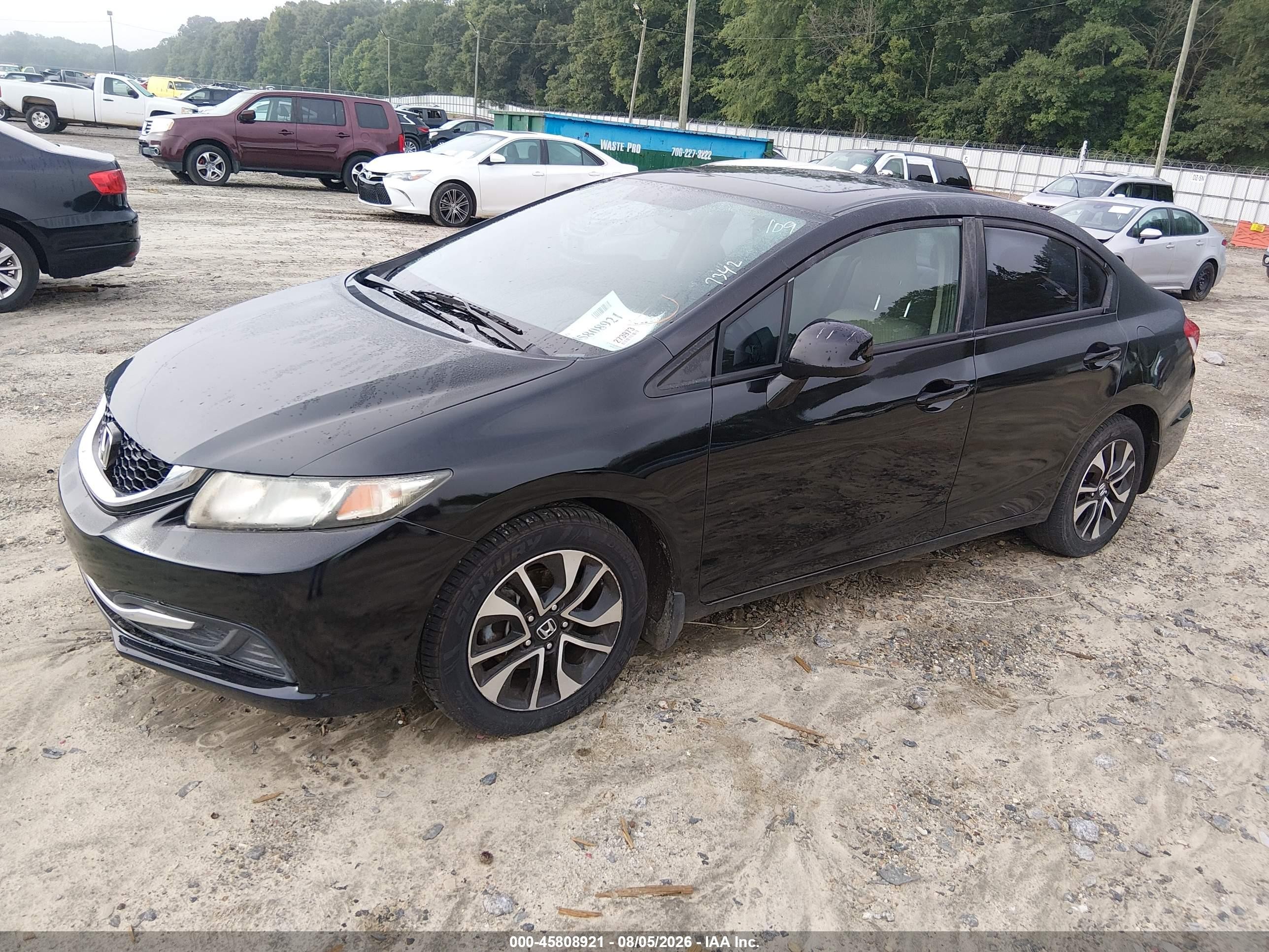 2013 Honda Civic Ex Black vin: 19XFB2F89DE078707
