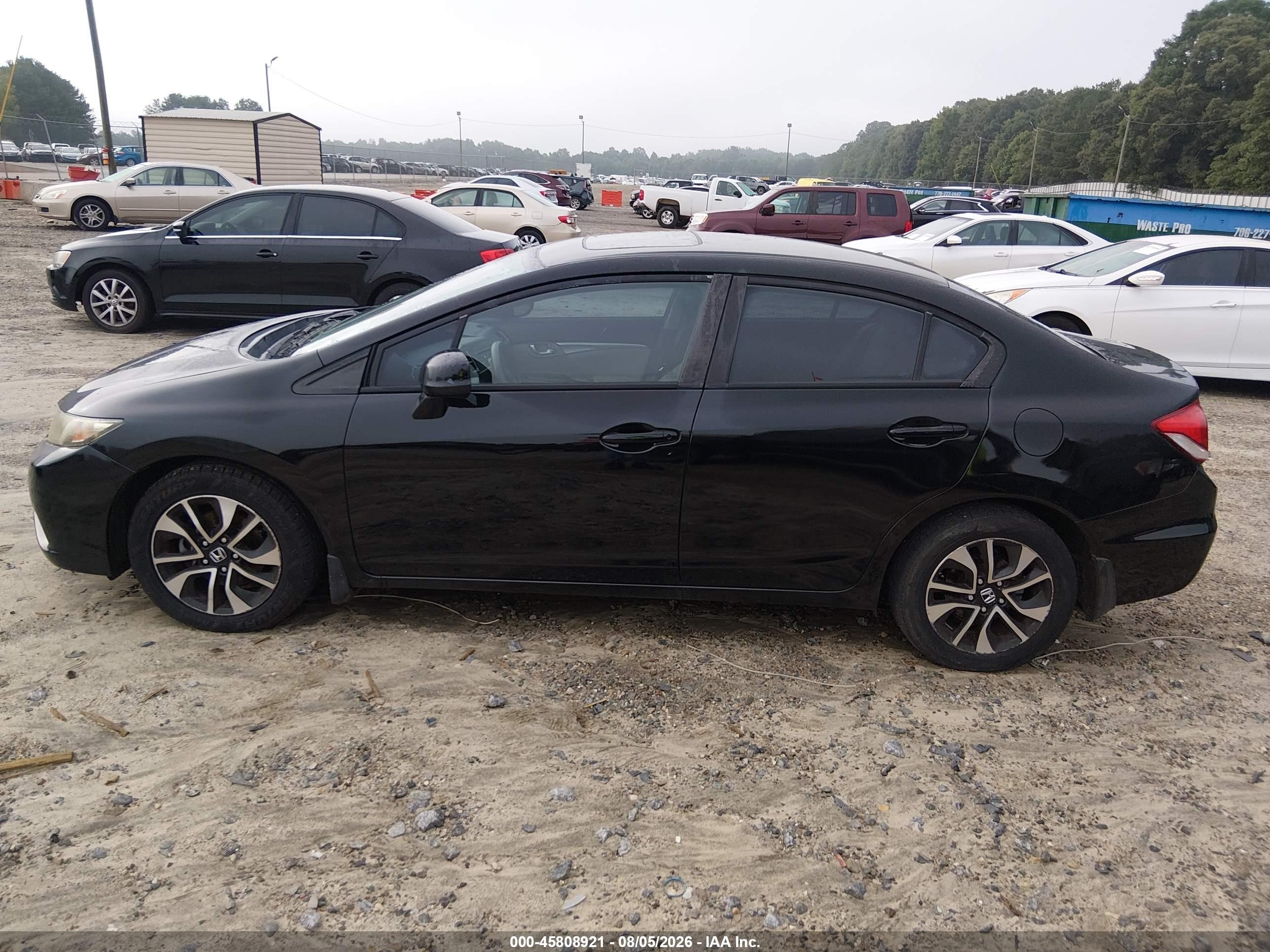 2013 Honda Civic Ex Black vin: 19XFB2F89DE078707