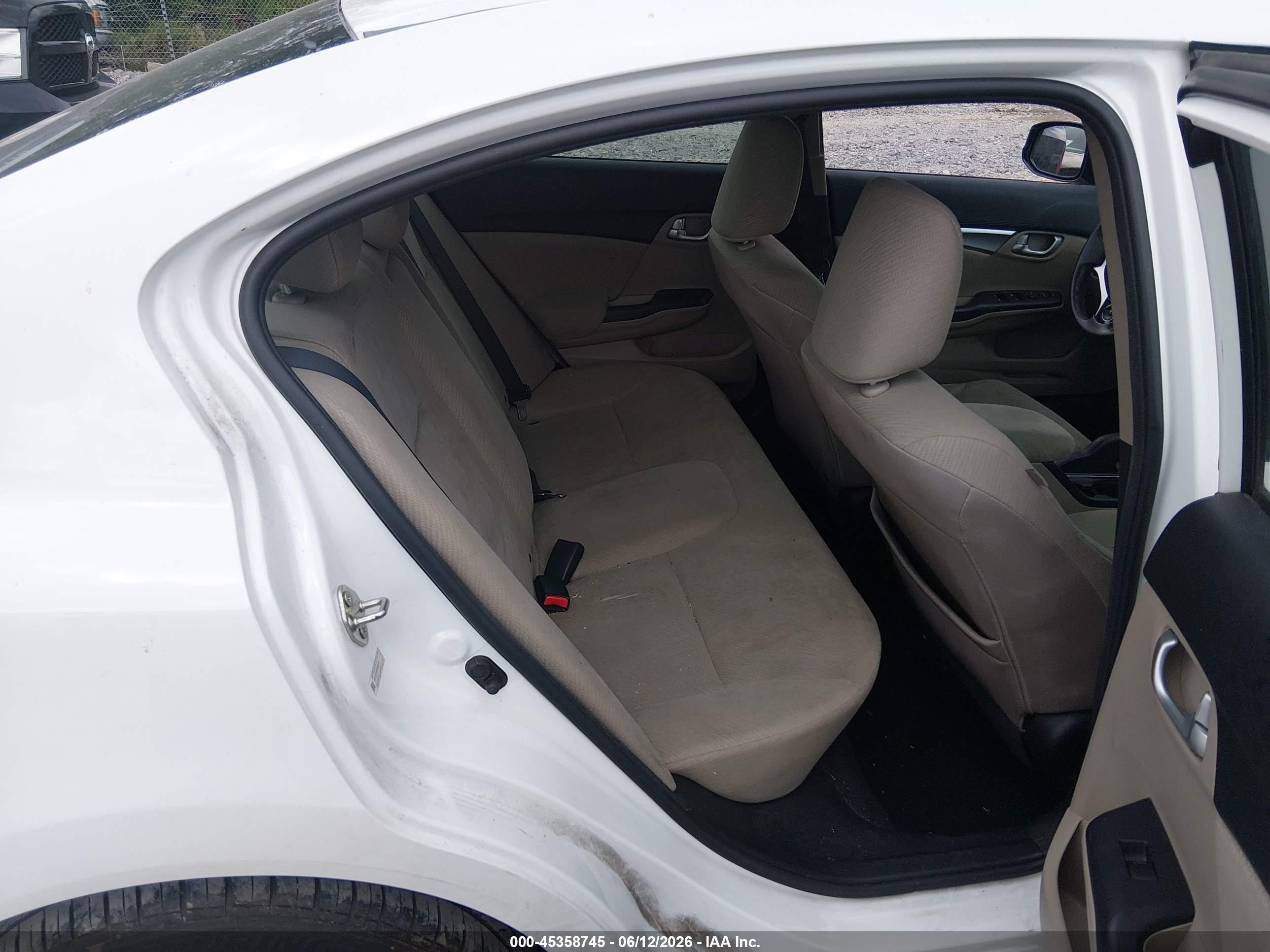 2013 Honda Civic Ex Белый vin: 19XFB2F89DE085267