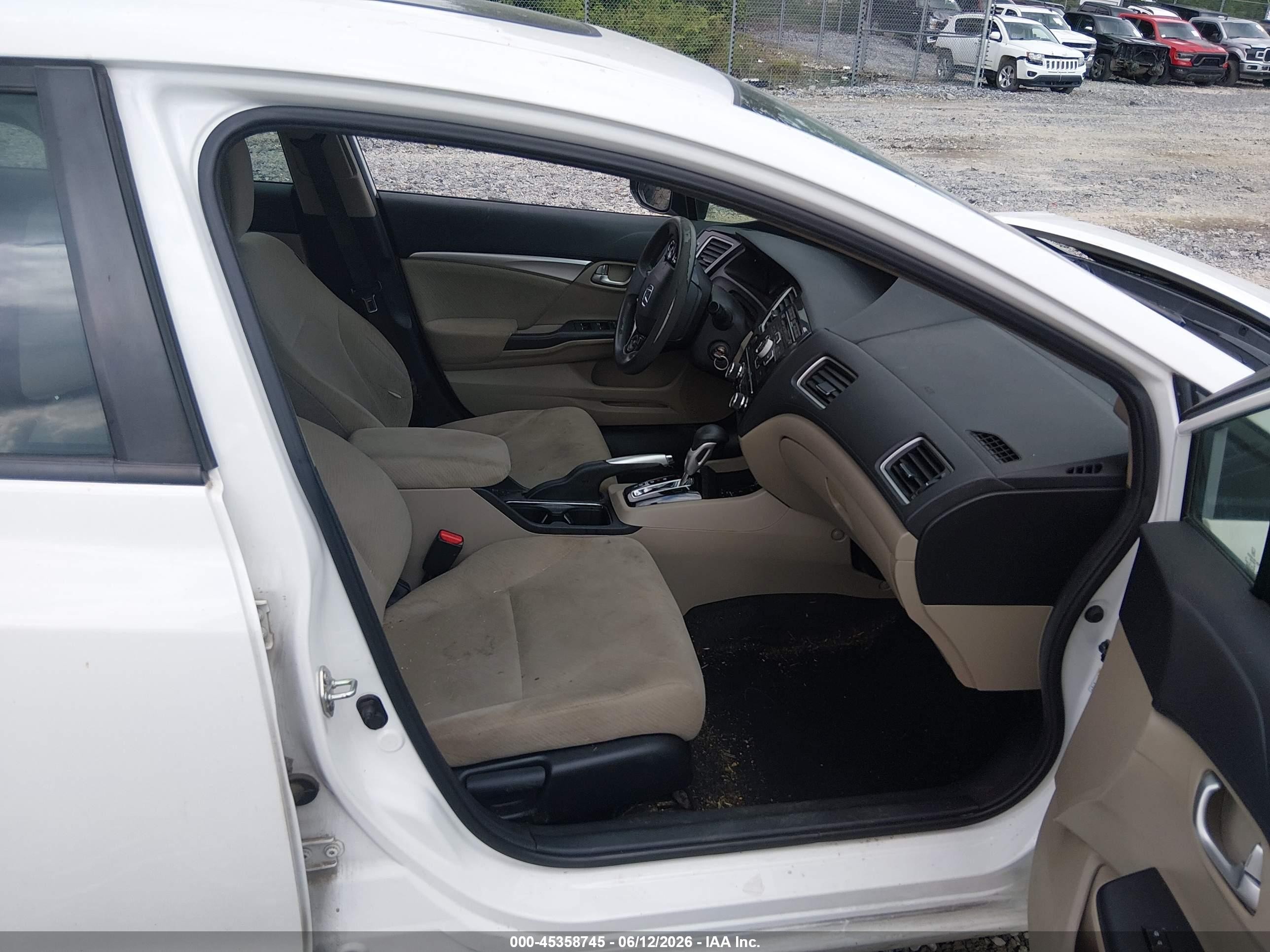 2013 Honda Civic Ex Белый vin: 19XFB2F89DE085267