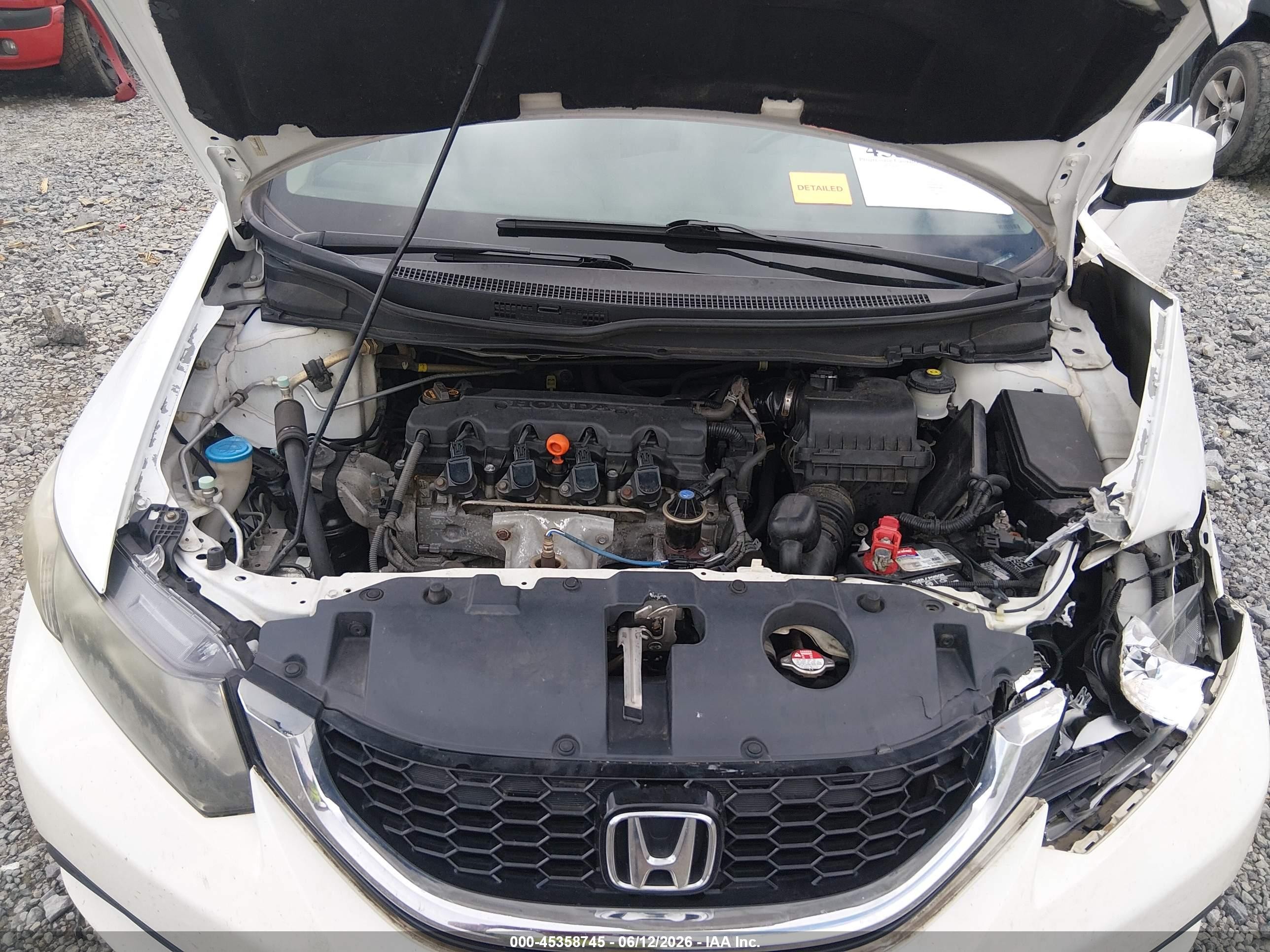 2013 Honda Civic Ex Белый vin: 19XFB2F89DE085267