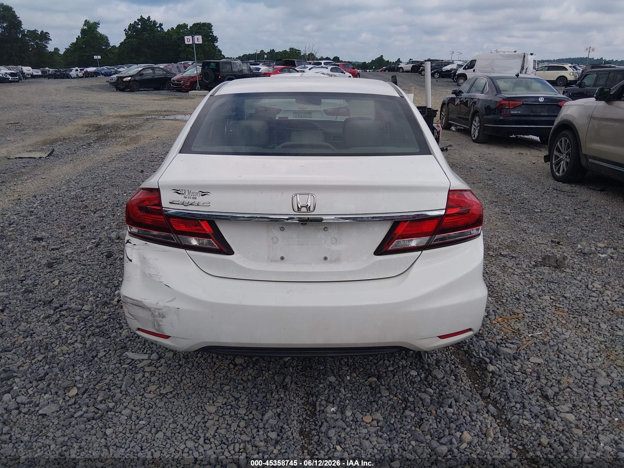 2013 Honda Civic Ex Белый vin: 19XFB2F89DE085267